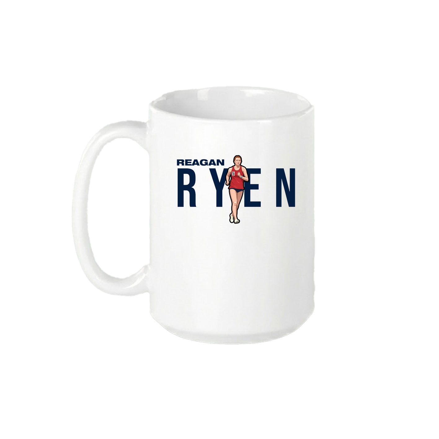 15oz Coffee Mug — Player Name in White