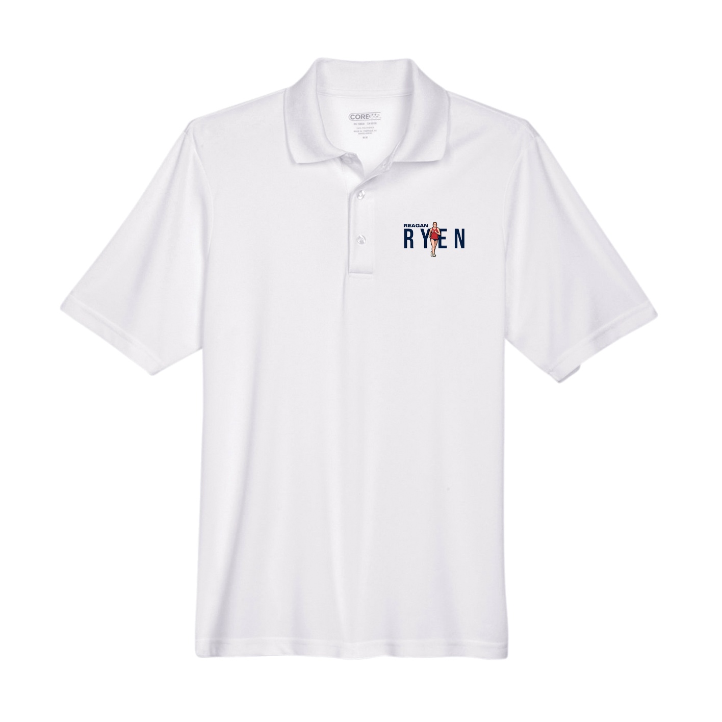 Performance Polo — Player Name in White