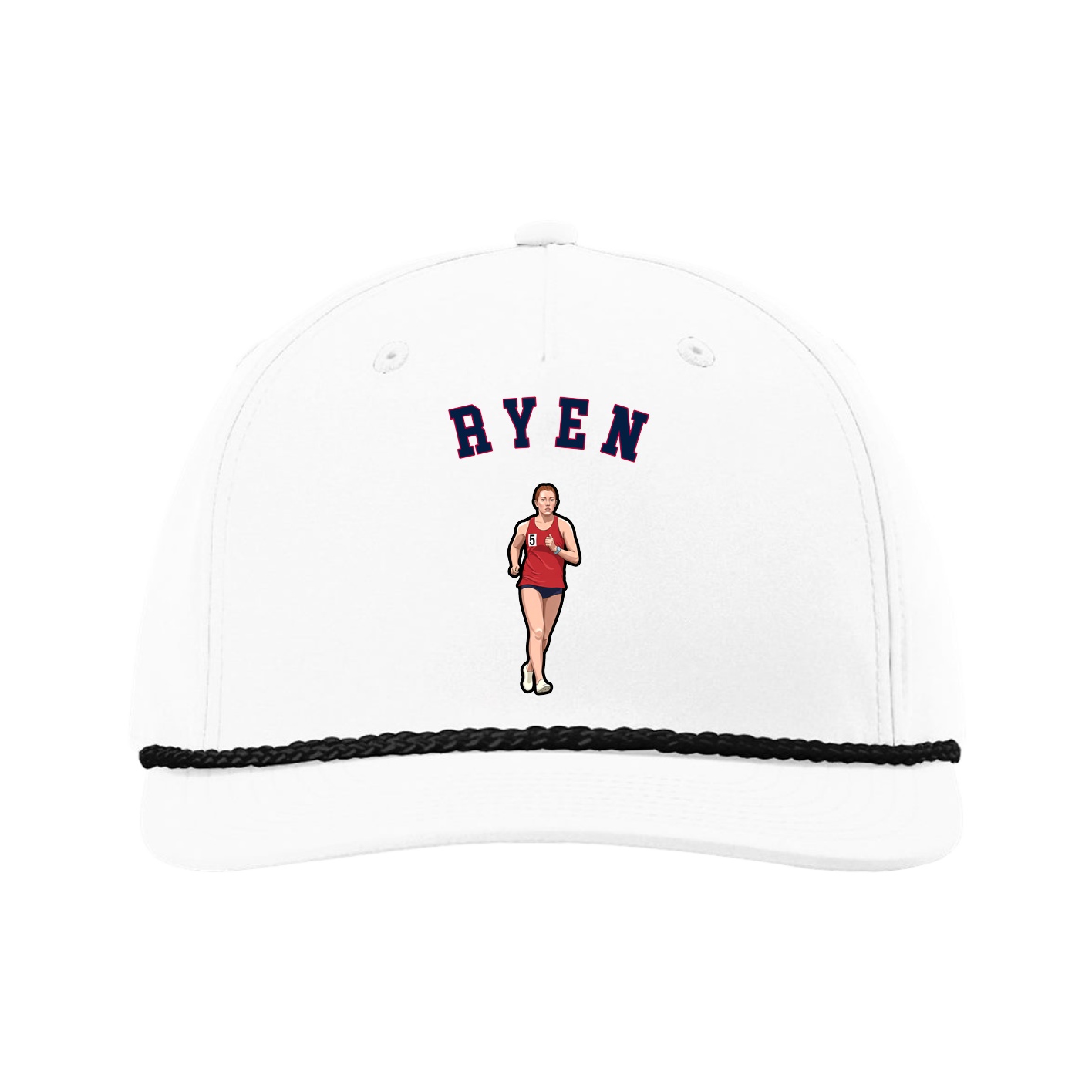 Five-Panel Classic Rope Cap — Shirsey Arch in White