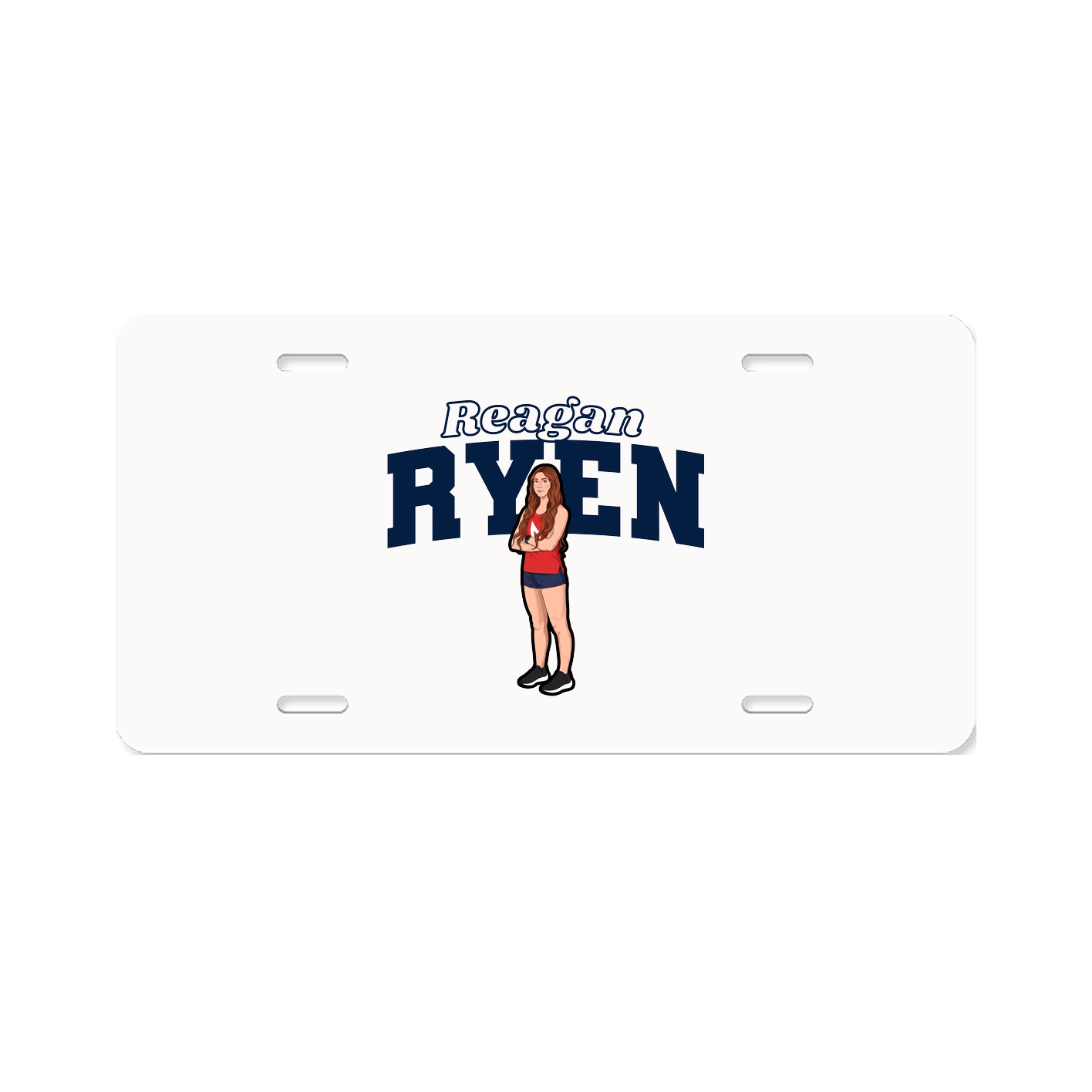 License Plate — Name Arch in Classic