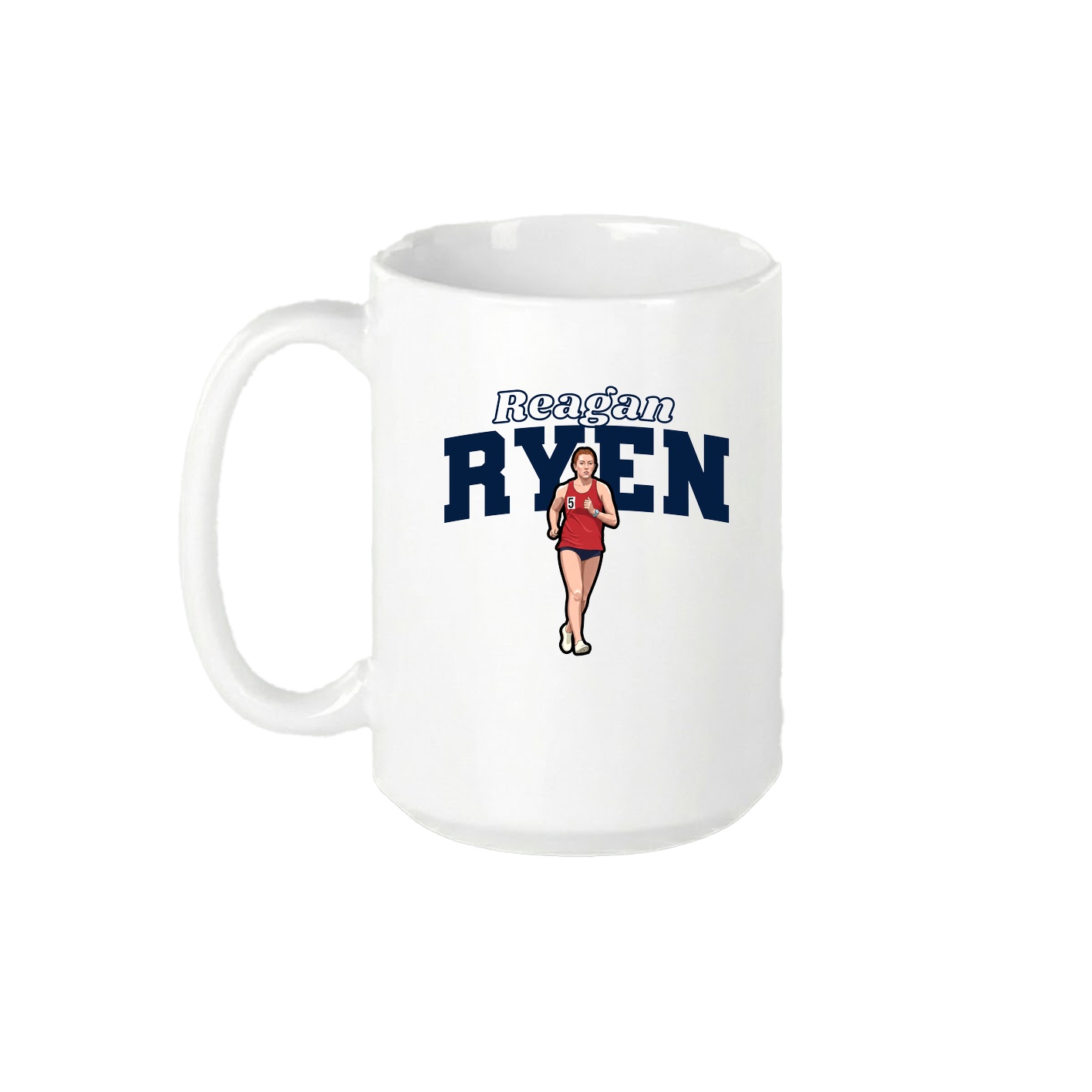 15oz Coffee Mug — Name Arch in White