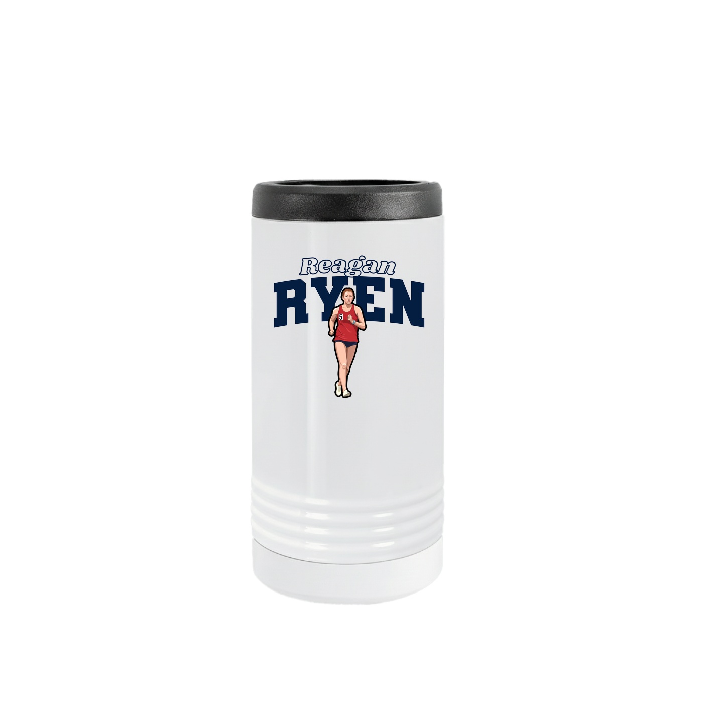 Slim Beverage Holder — Name Arch in White