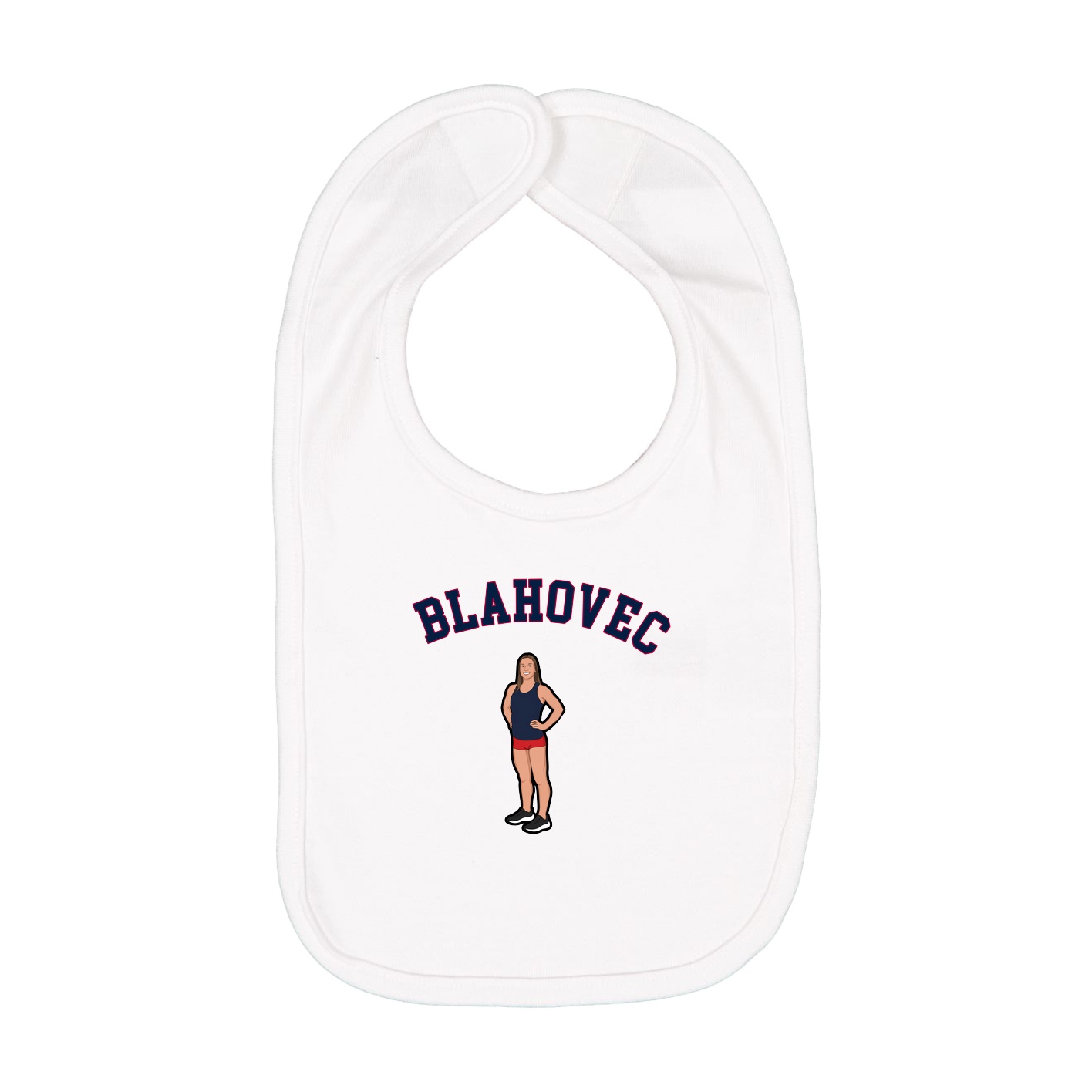 Infant Bib — Shirsey Arch in White