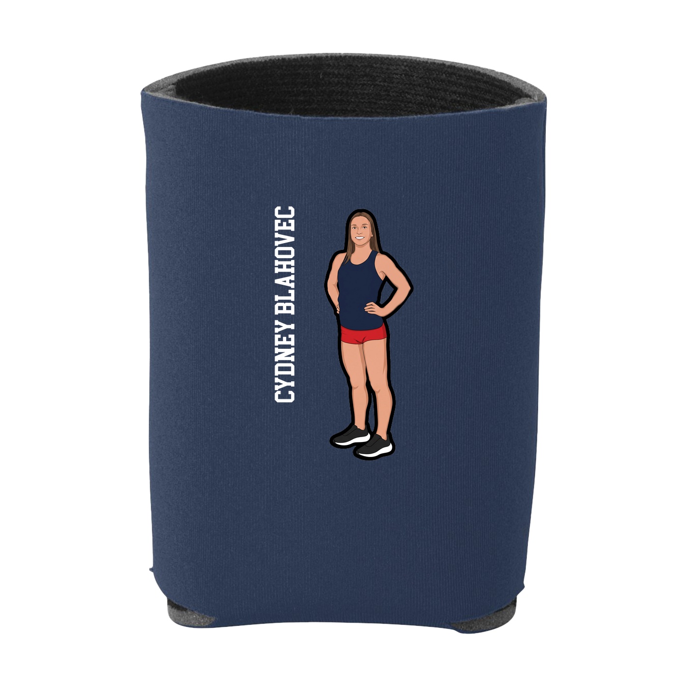 Can Holder — Name Vertical in Navy