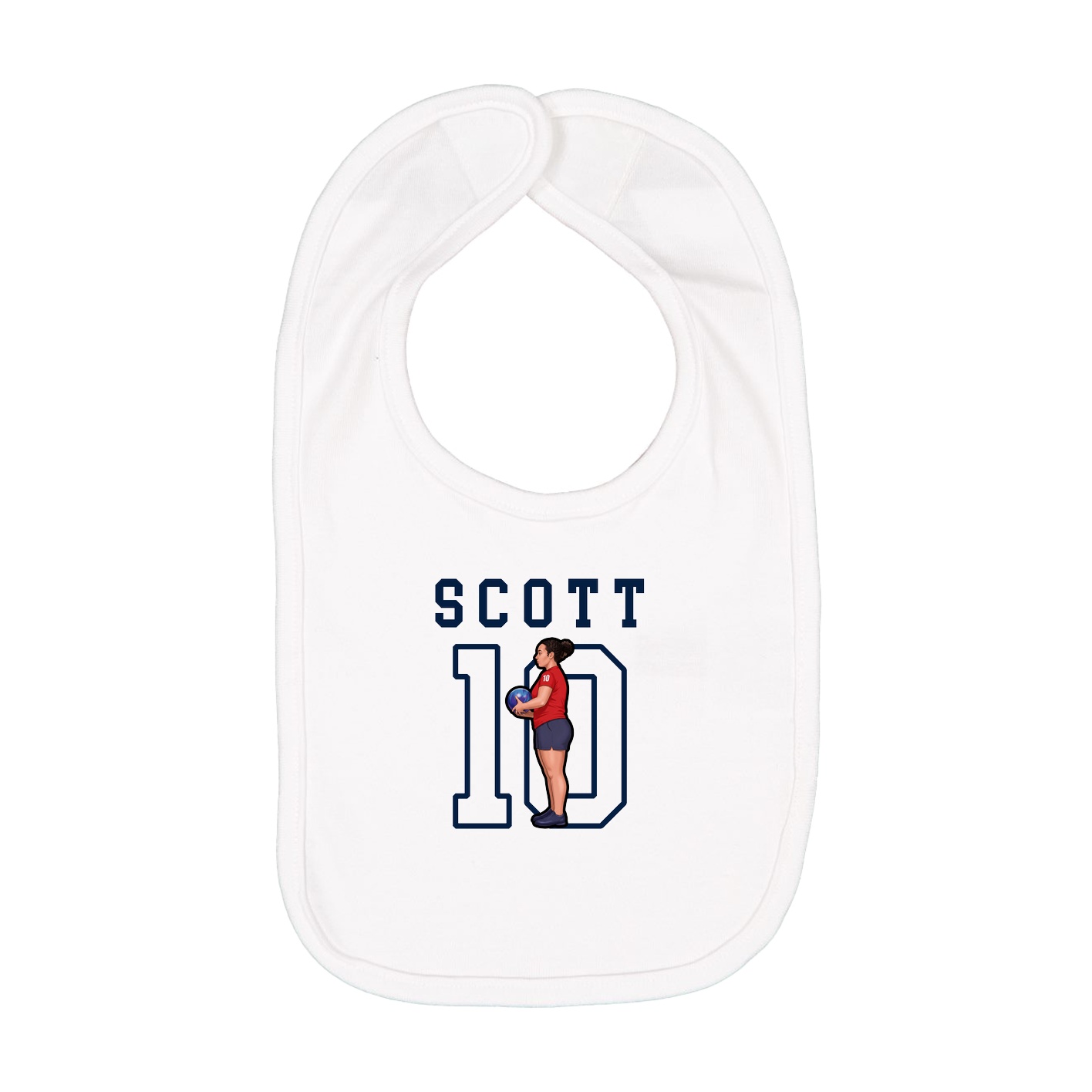 Infant Bib — Shirsey in White