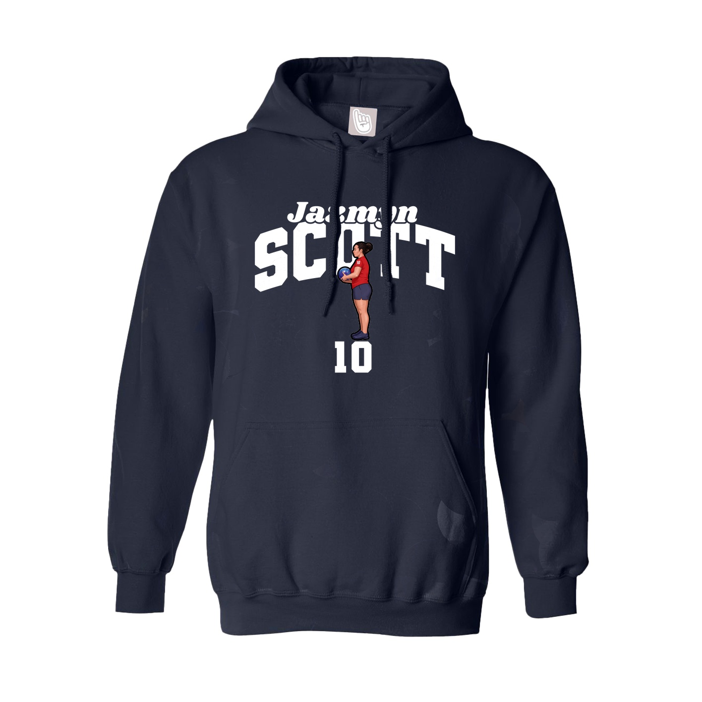 Youth Hoodie — Signature Arch in Navy