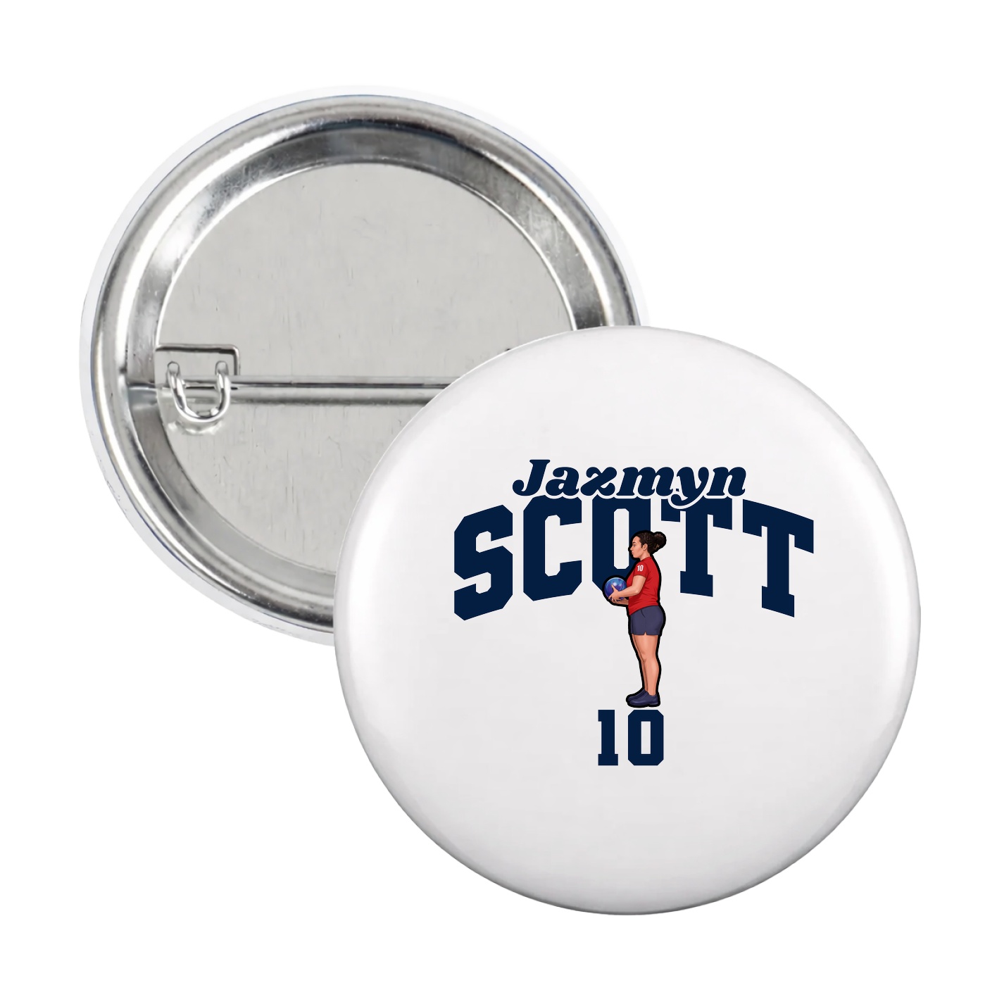 Game Day Button — Signature Arch in White
