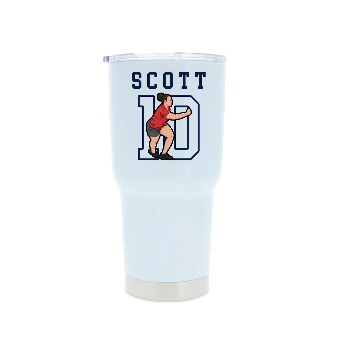 30oz Stainless Steel Tumbler — Shirsey in White