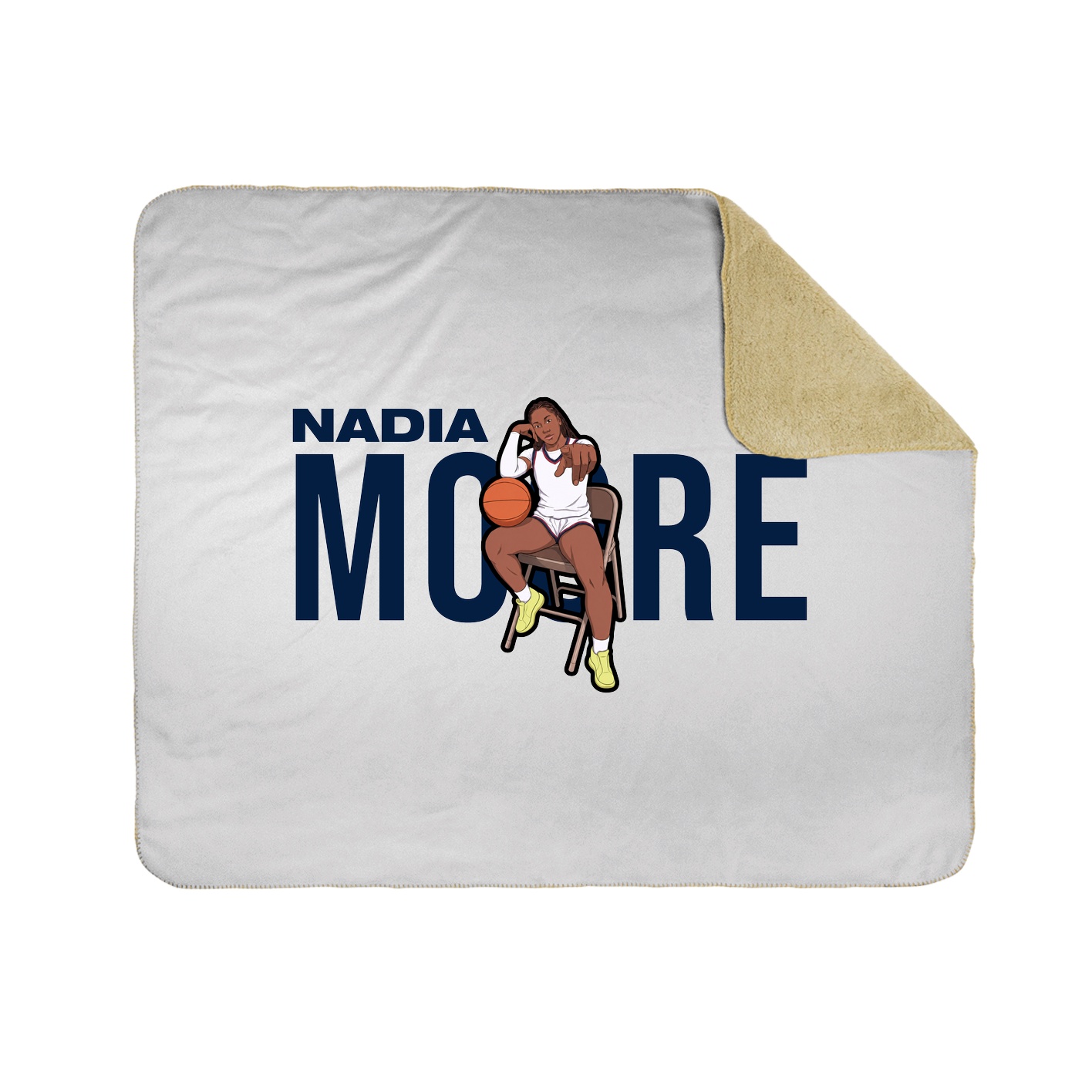 Throw Blanket — Player Name in White
