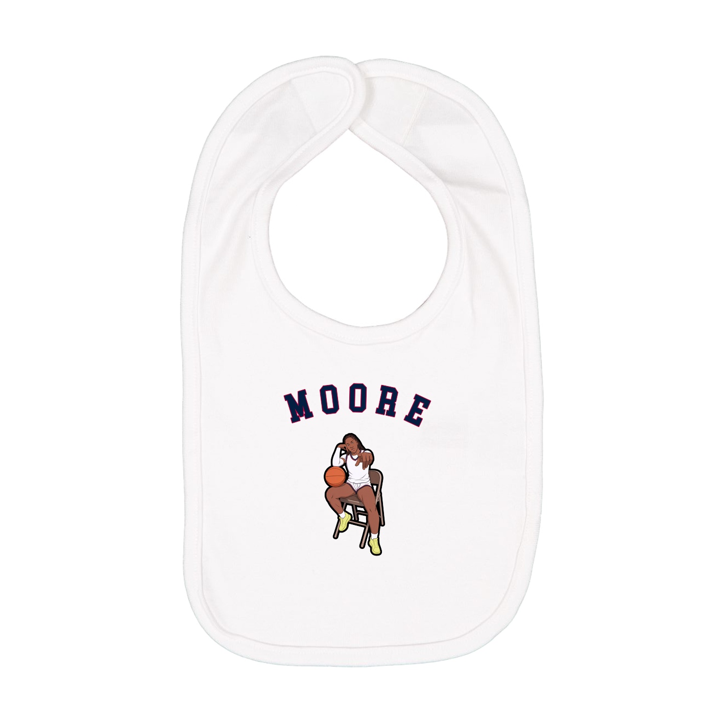 Infant Bib — Shirsey Arch in White