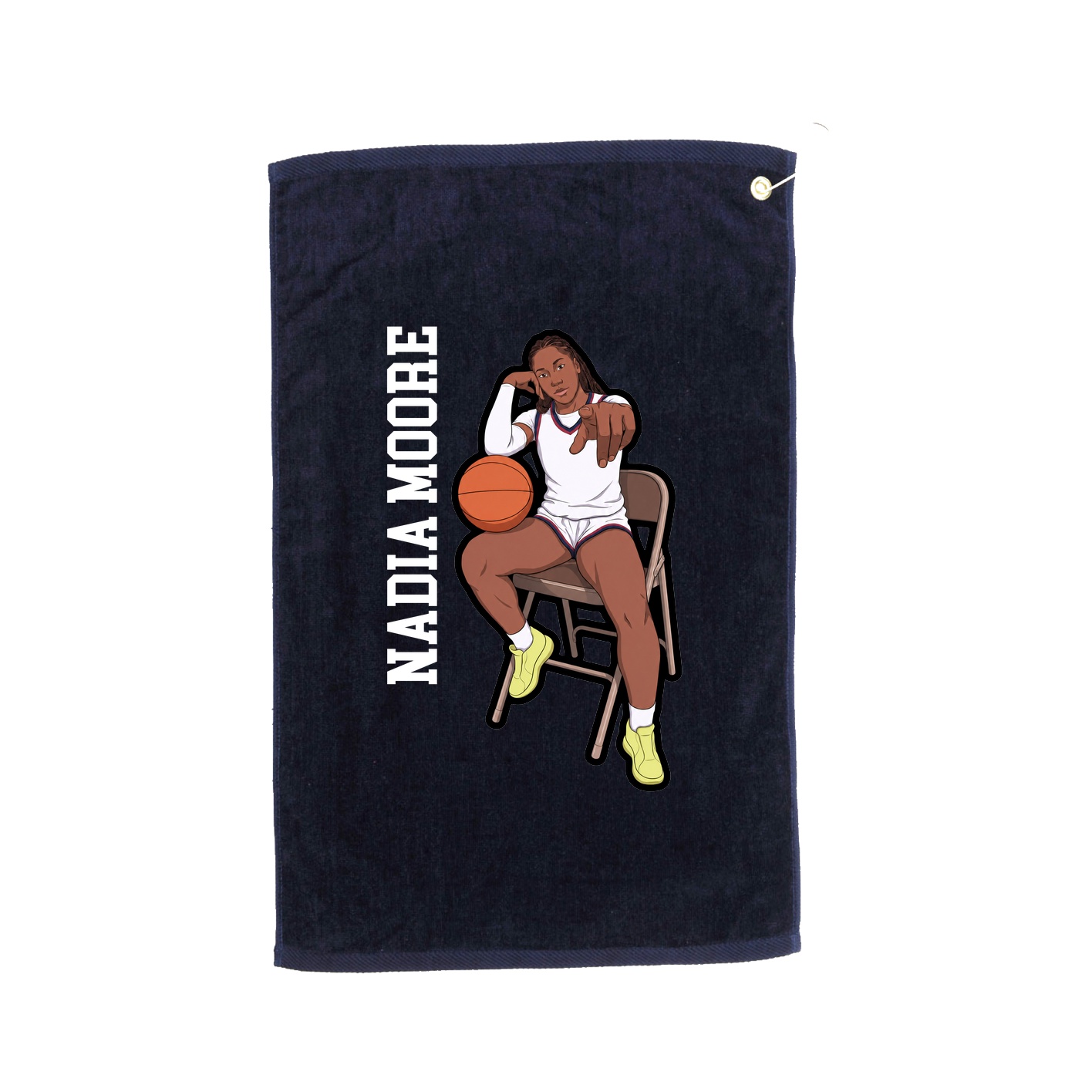 Golf Towel — Name Vertical in Navy