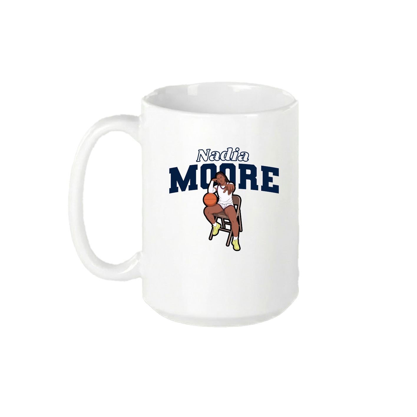 15oz Coffee Mug — Name Arch in White