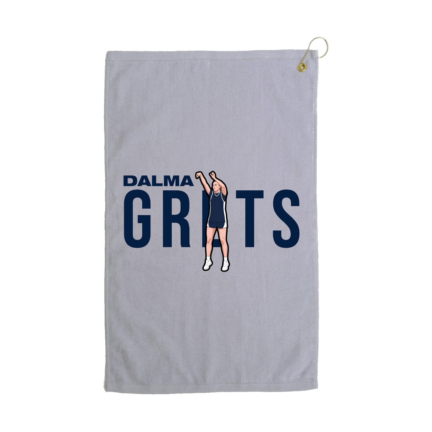 Golf Towel — Player Name in Grey