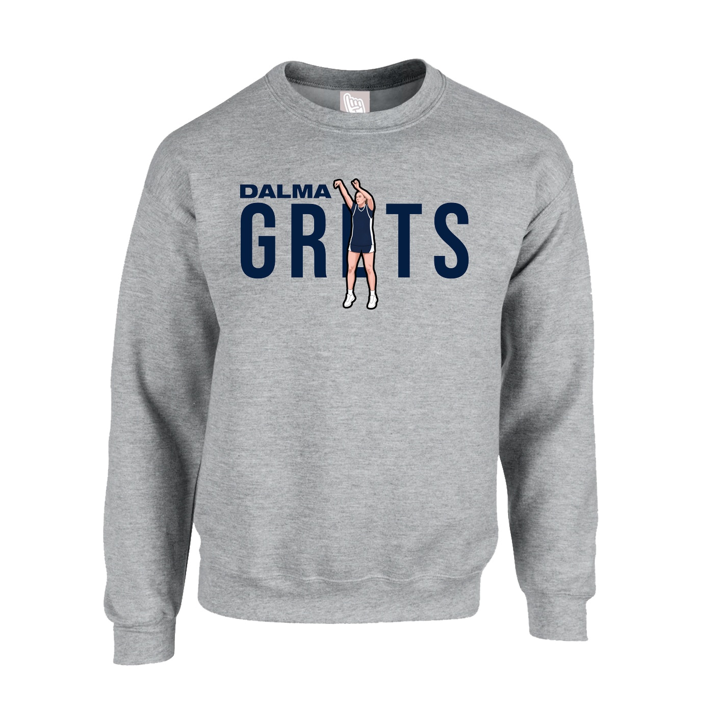 Fleece Crew — Player Name in Grey