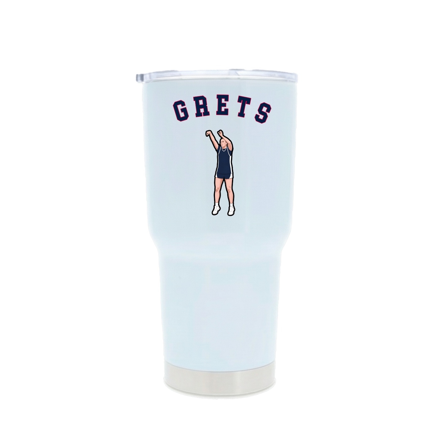 30oz Stainless Steel Tumbler — Shirsey Arch in White