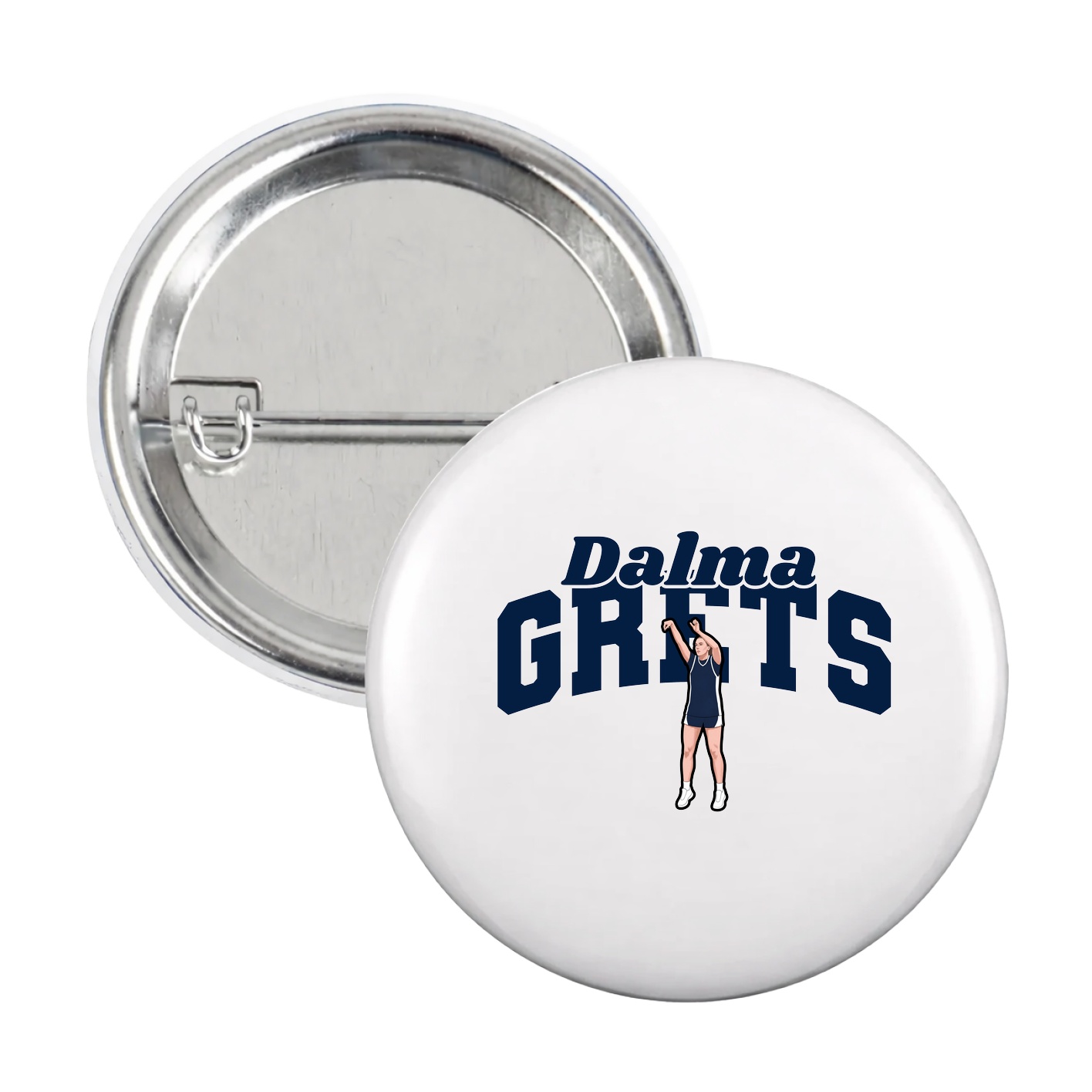 Game Day Button — Signature Arch in White