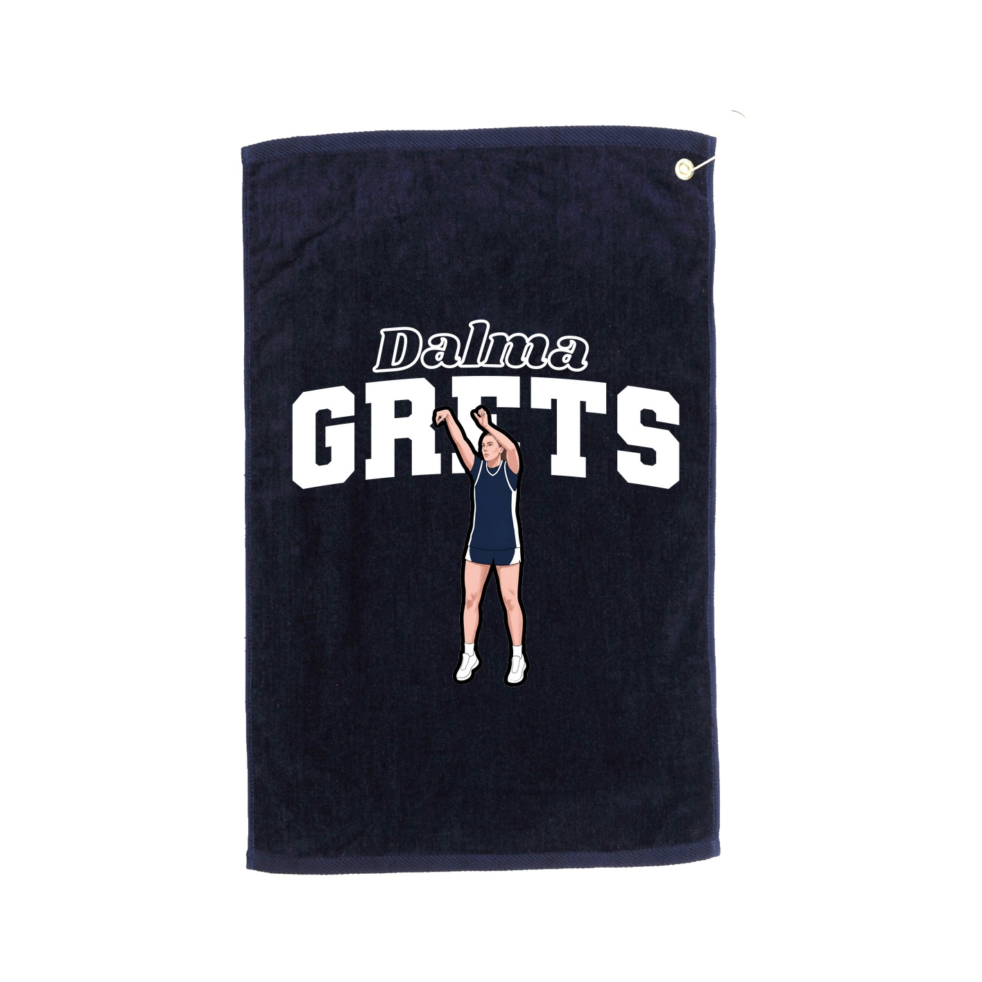 Golf Towel — Name Arch in Navy