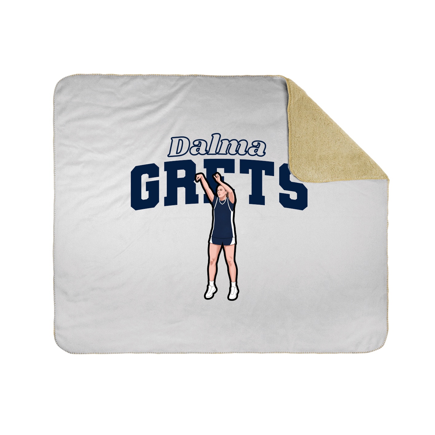 Throw Blanket — Name Arch in White