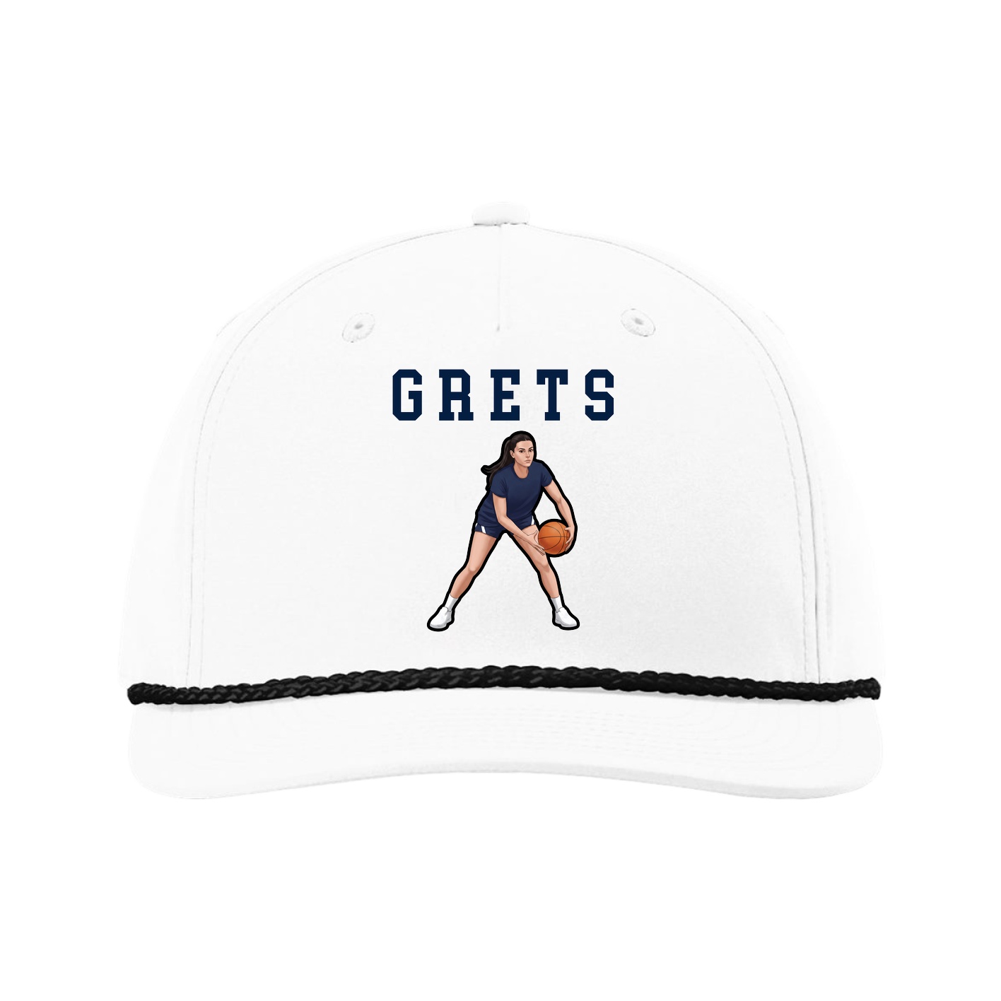 Five-Panel Classic Rope Cap — Shirsey in White