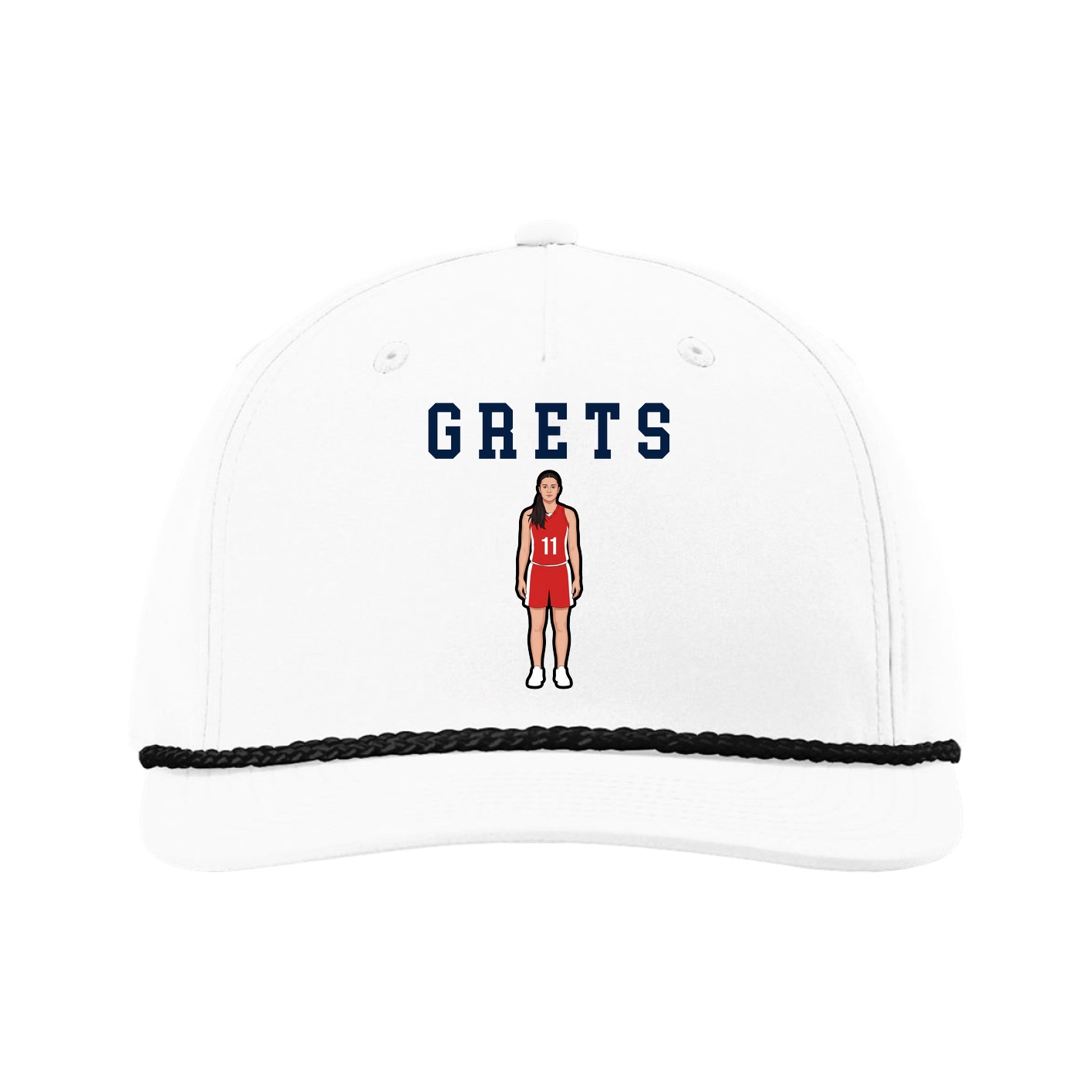 Five-Panel Classic Rope Cap — Shirsey in White