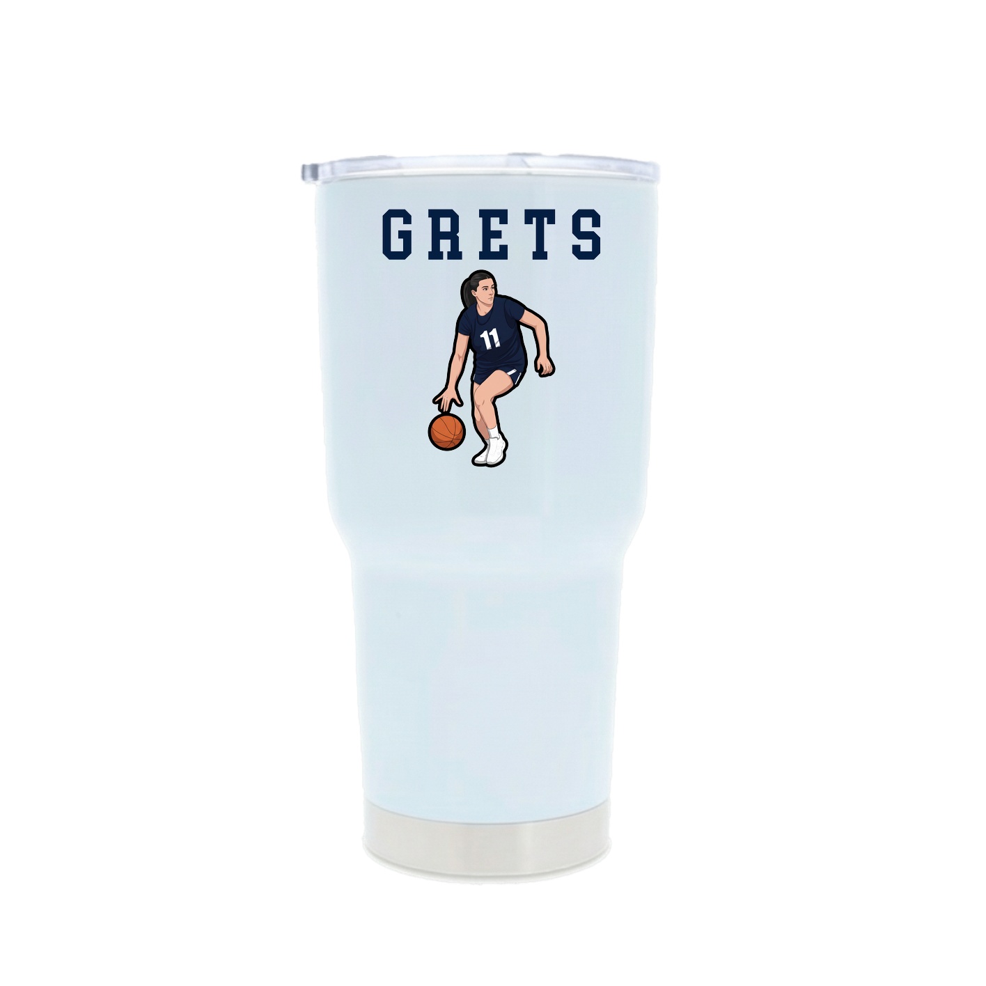 30oz Stainless Steel Tumbler — Shirsey in White