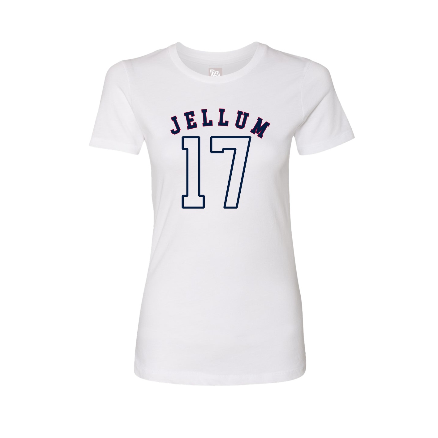 Fitted Women's Tee — Shirsey Arch in White