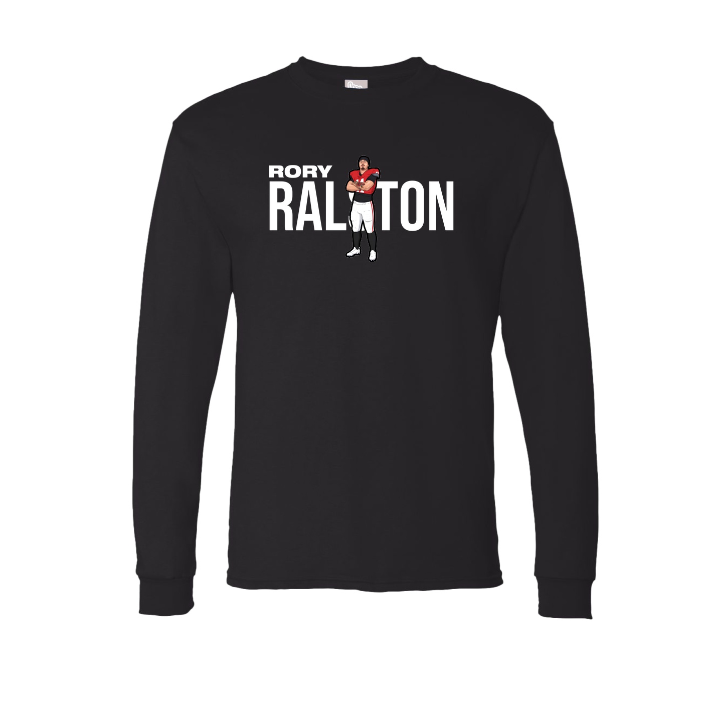 Long Sleeve Tee — Player Name in Black