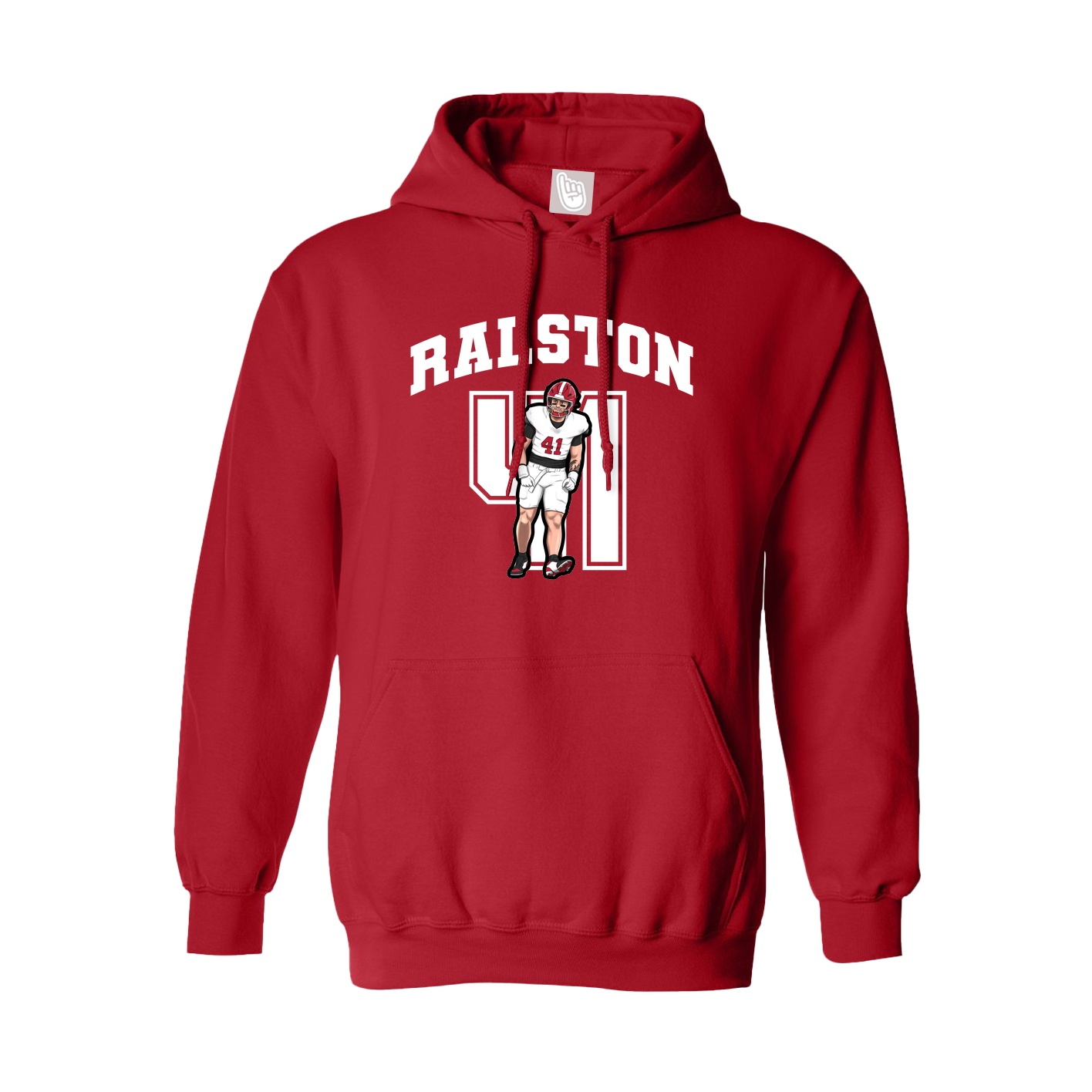 Hoodie — Number in Red