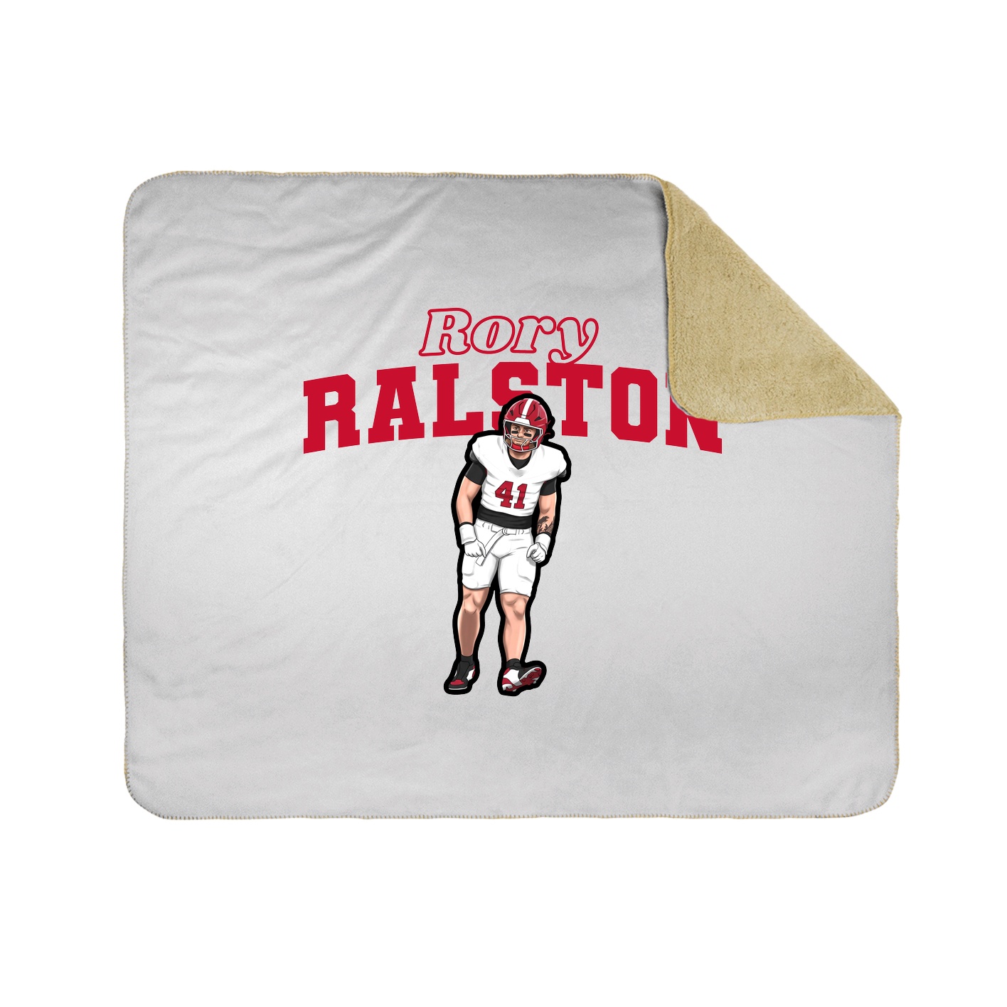 Throw Blanket — Name Arch in White