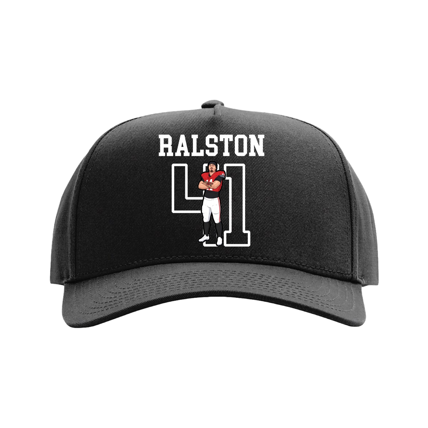 Full Fabric Five-Panel Champ Cap — Shirsey in Black