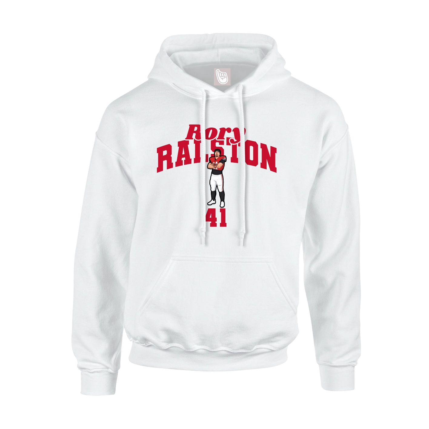 Hoodie — Signature Arch in White