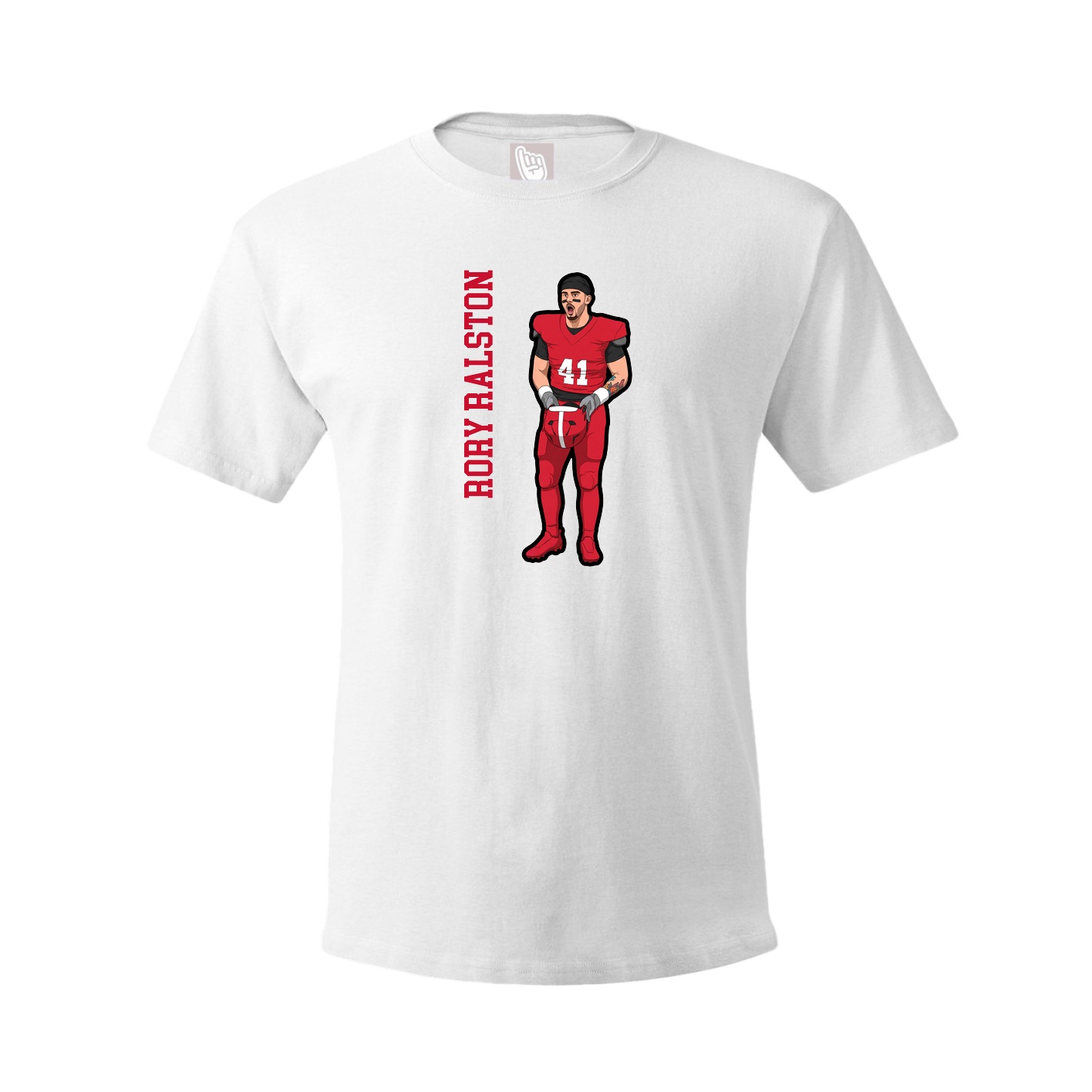 Tee — Name Vertical in White