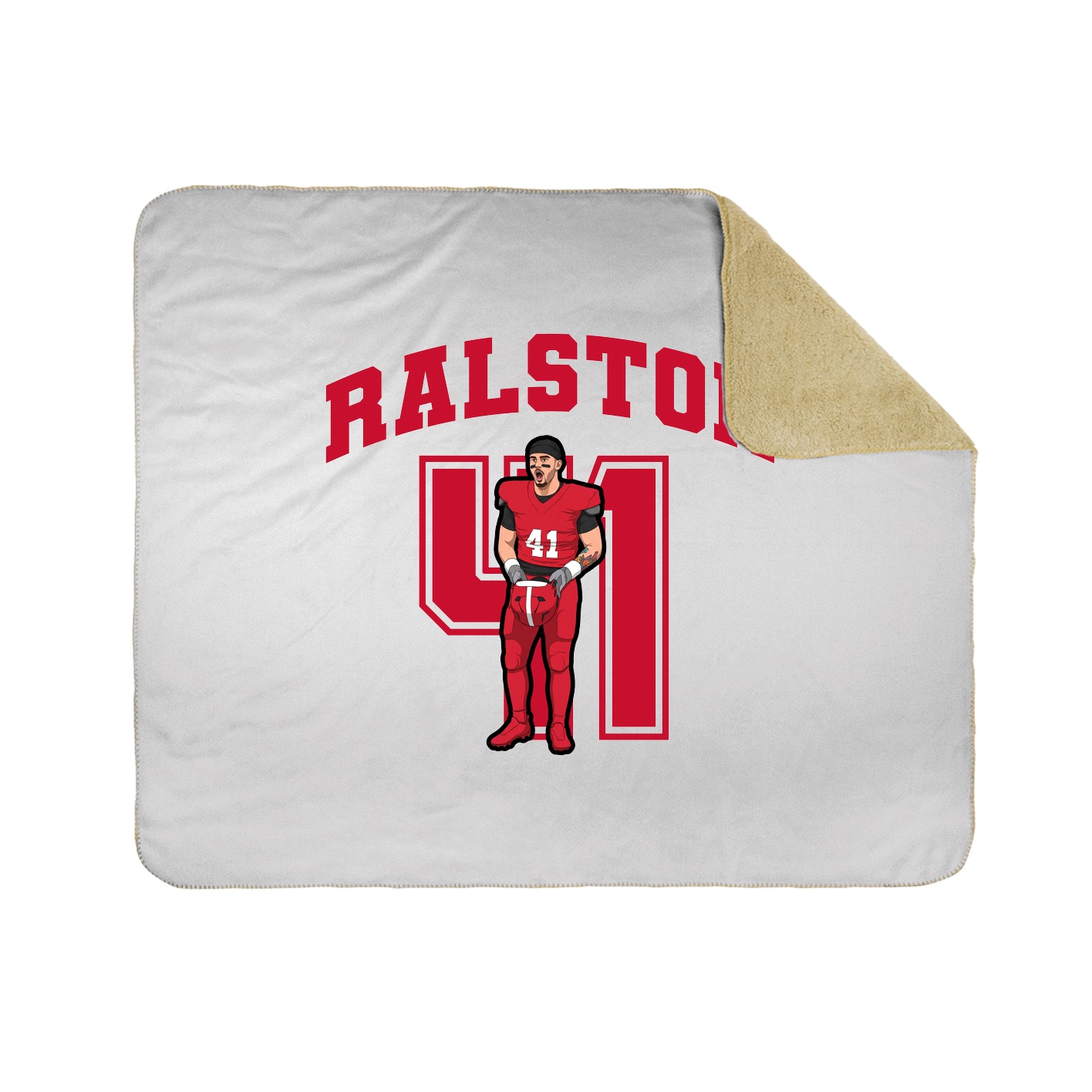 Throw Blanket — Number in White