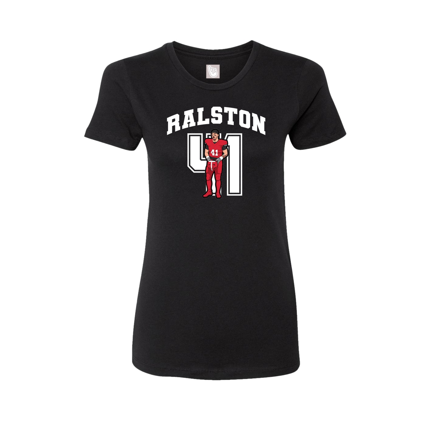 Womens Tee — Number in Black