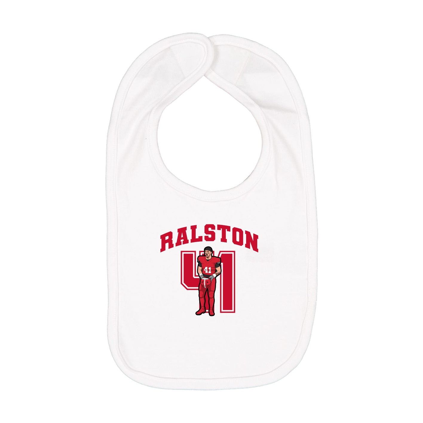 Infant Bib — Number in White