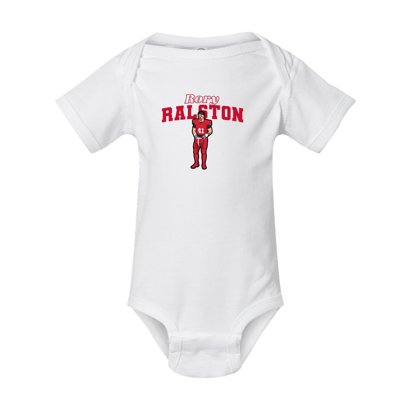 Baby Onesie — Name Arch in White