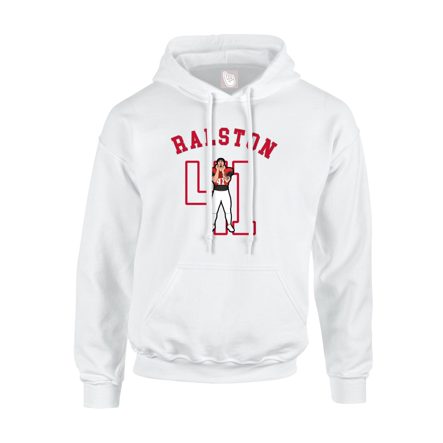 Youth Hoodie — Shirsey Arch in White