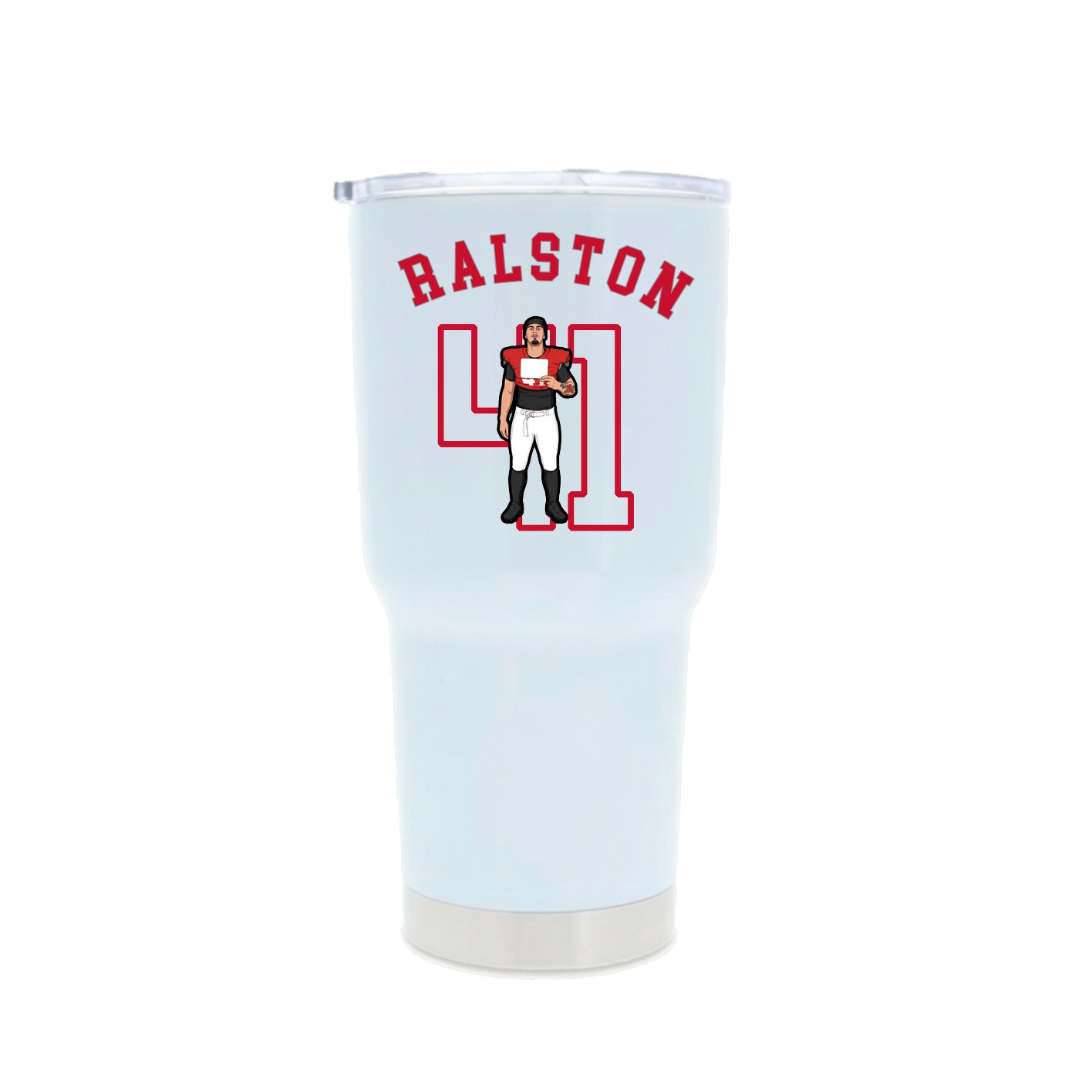 30oz Stainless Steel Tumbler — Shirsey Arch in White