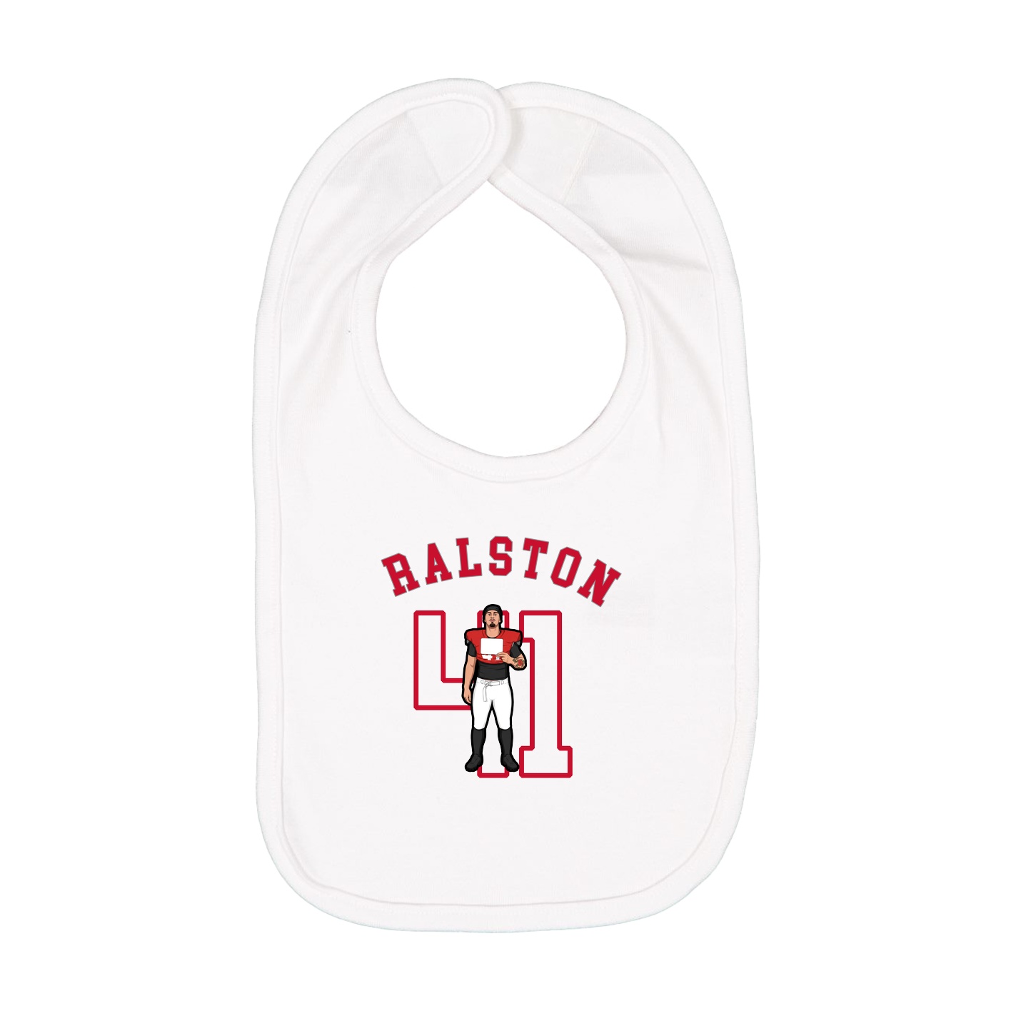 Infant Bib — Shirsey Arch in White