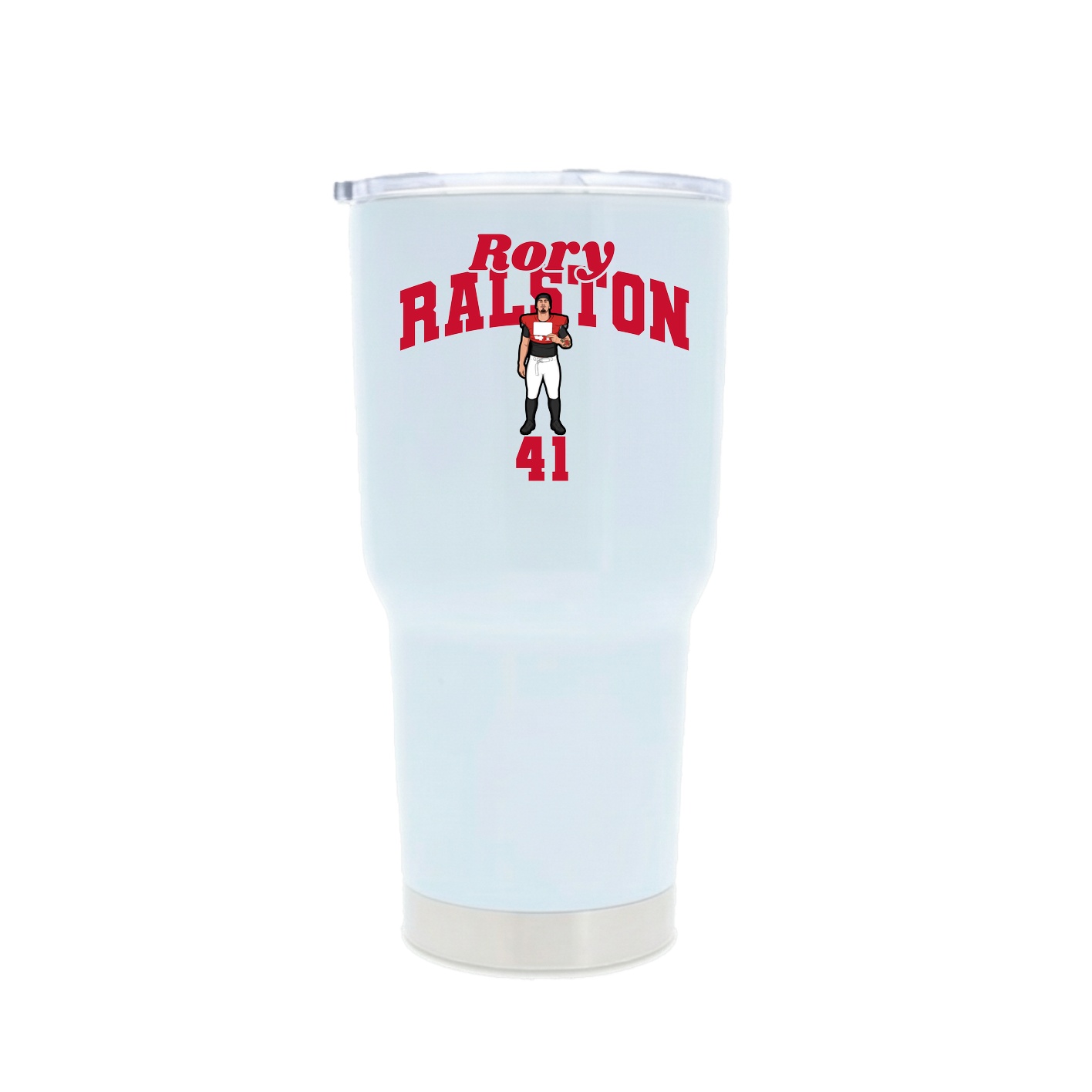 30oz Stainless Steel Tumbler — Signature Arch in White