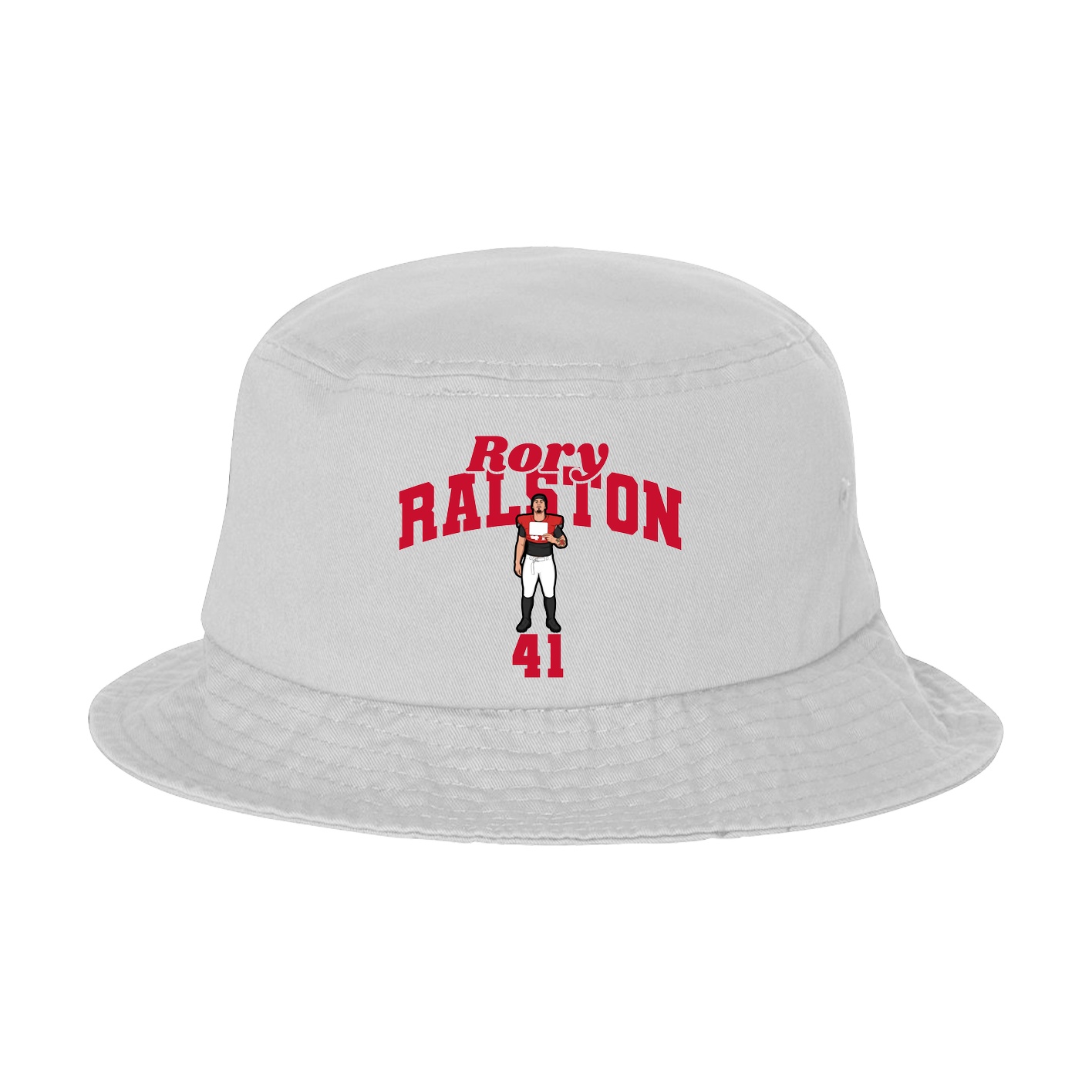 Bucket Cap — Signature Arch in White