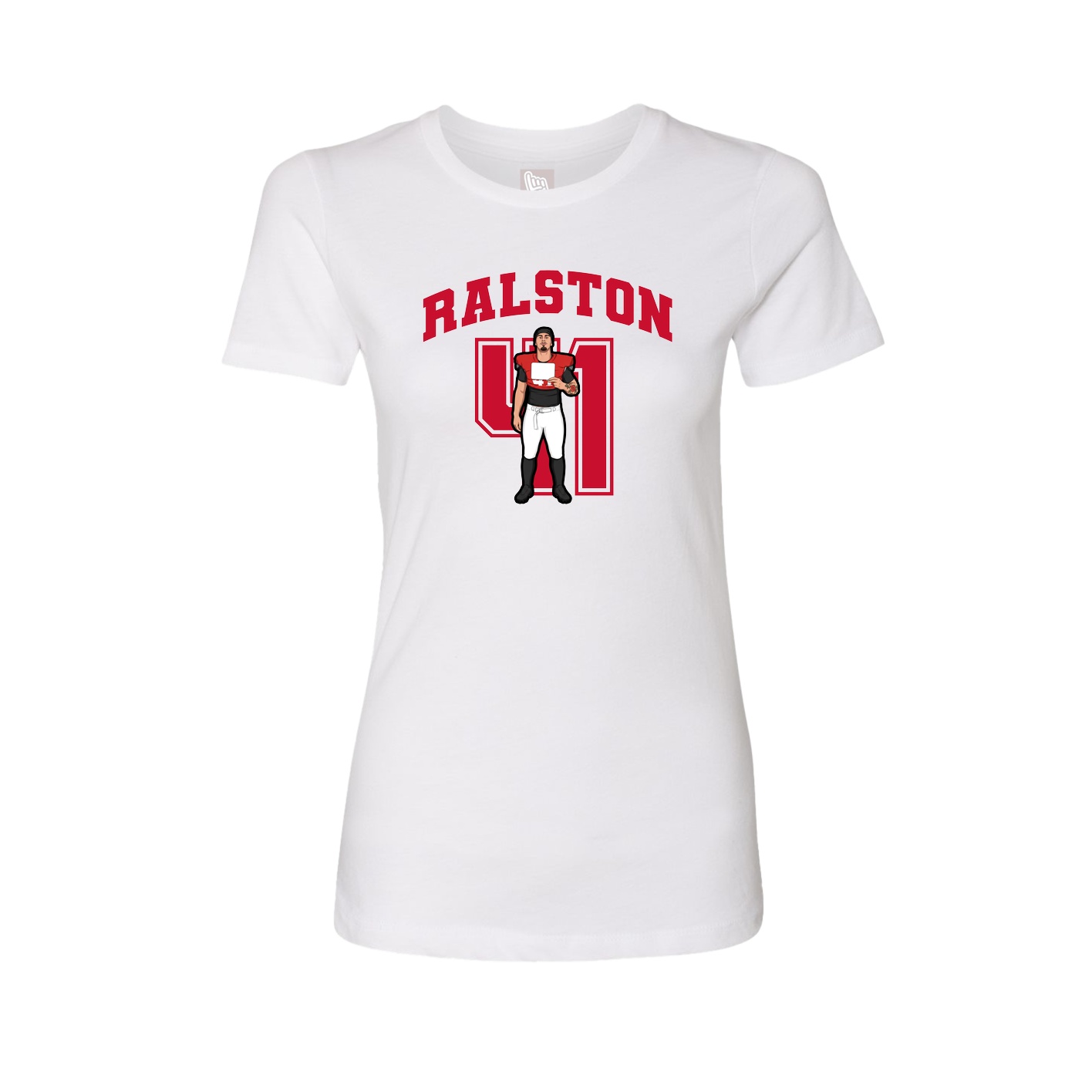 Womens Tee — Number in White