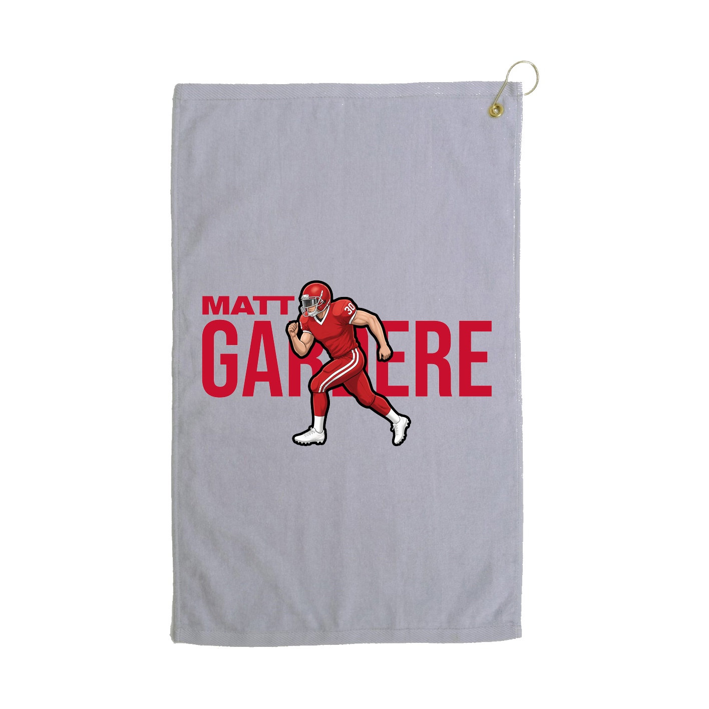 Golf Towel — Player Name in Grey
