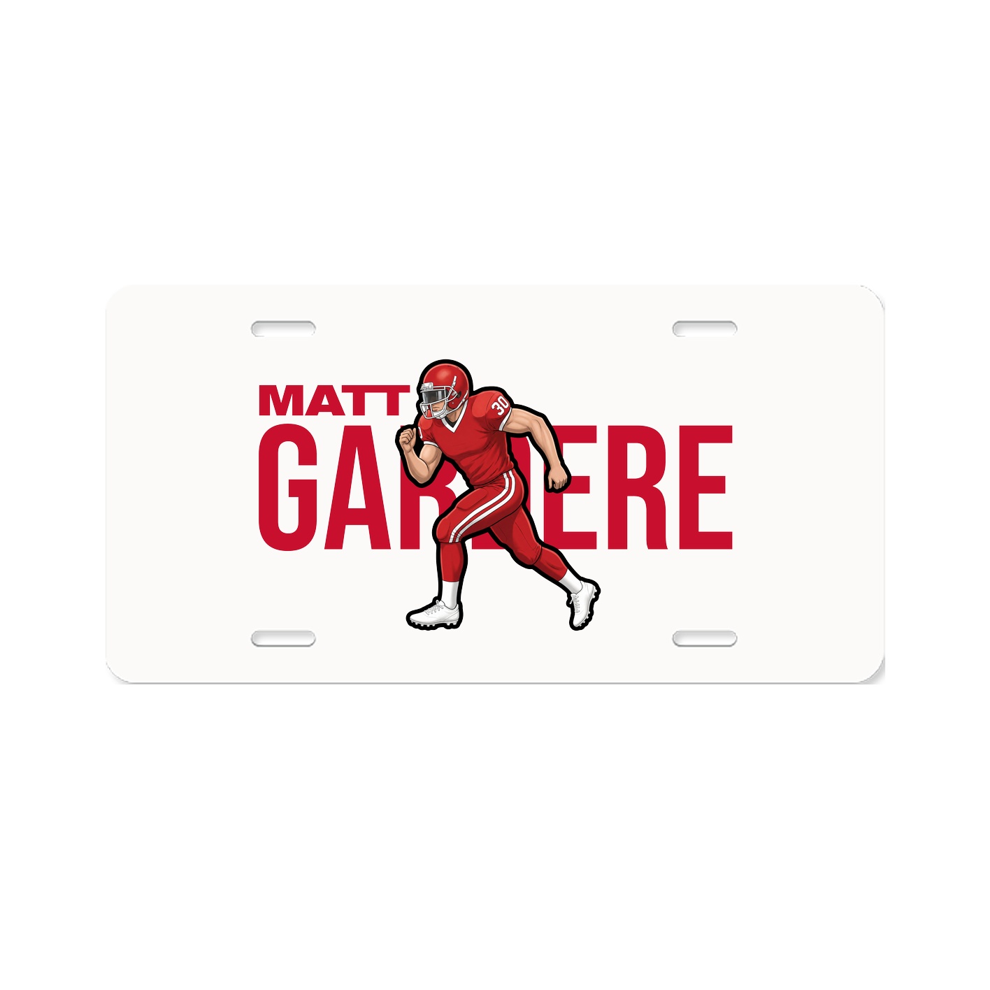 License Plate — Player Name in Classic
