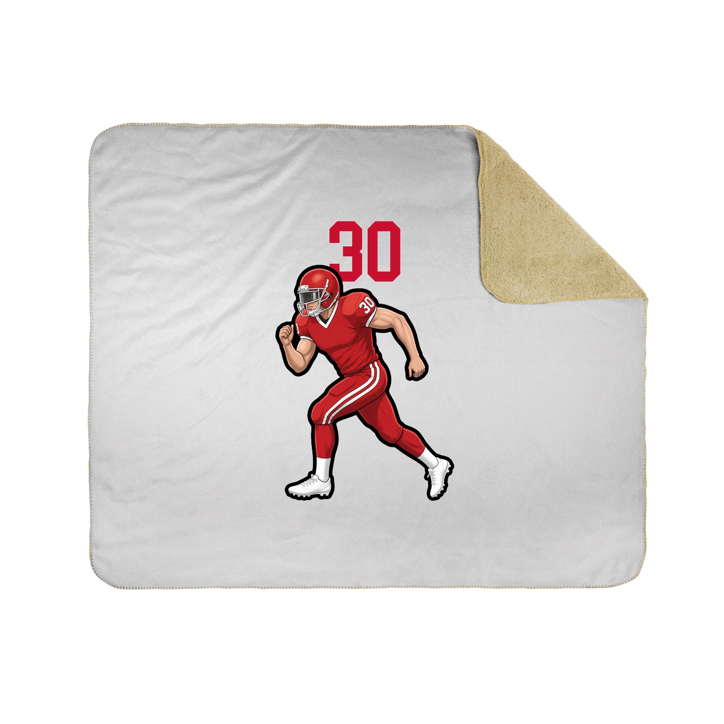 Throw Blanket — Number Top in White