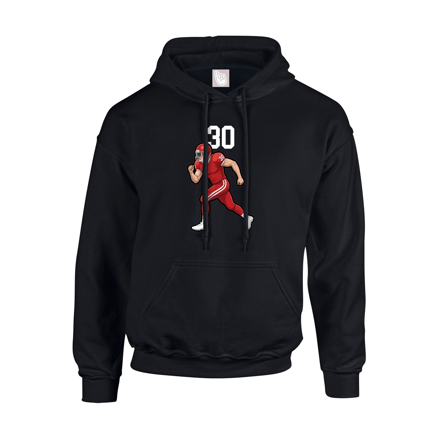Youth Hoodie — Number Top in Black