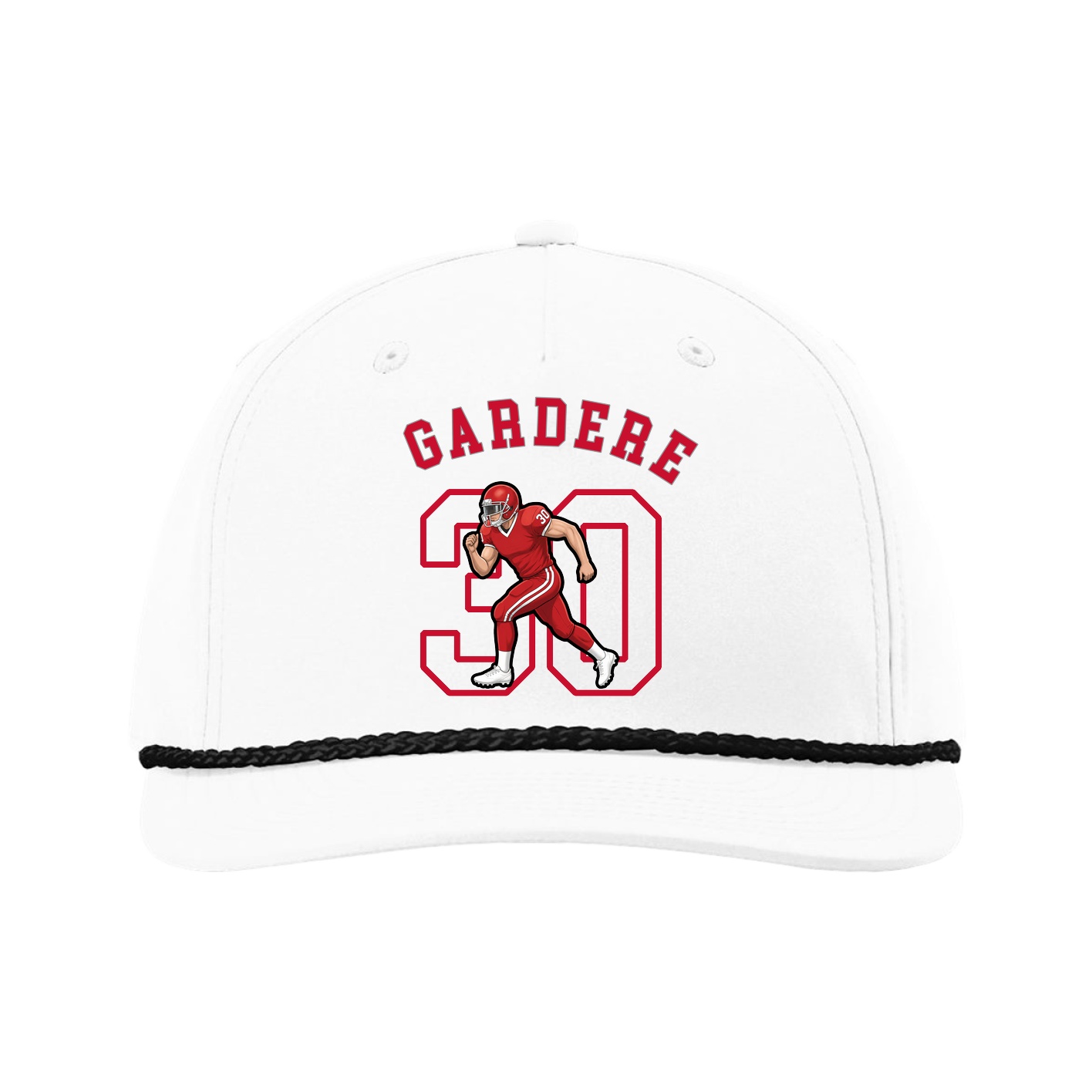 Five-Panel Classic Rope Cap — Shirsey Arch in White