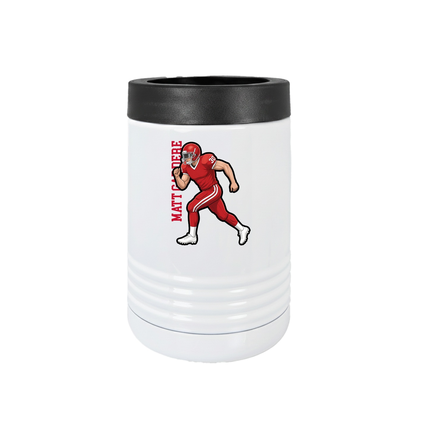 Beverage Holder — Name Vertical in White