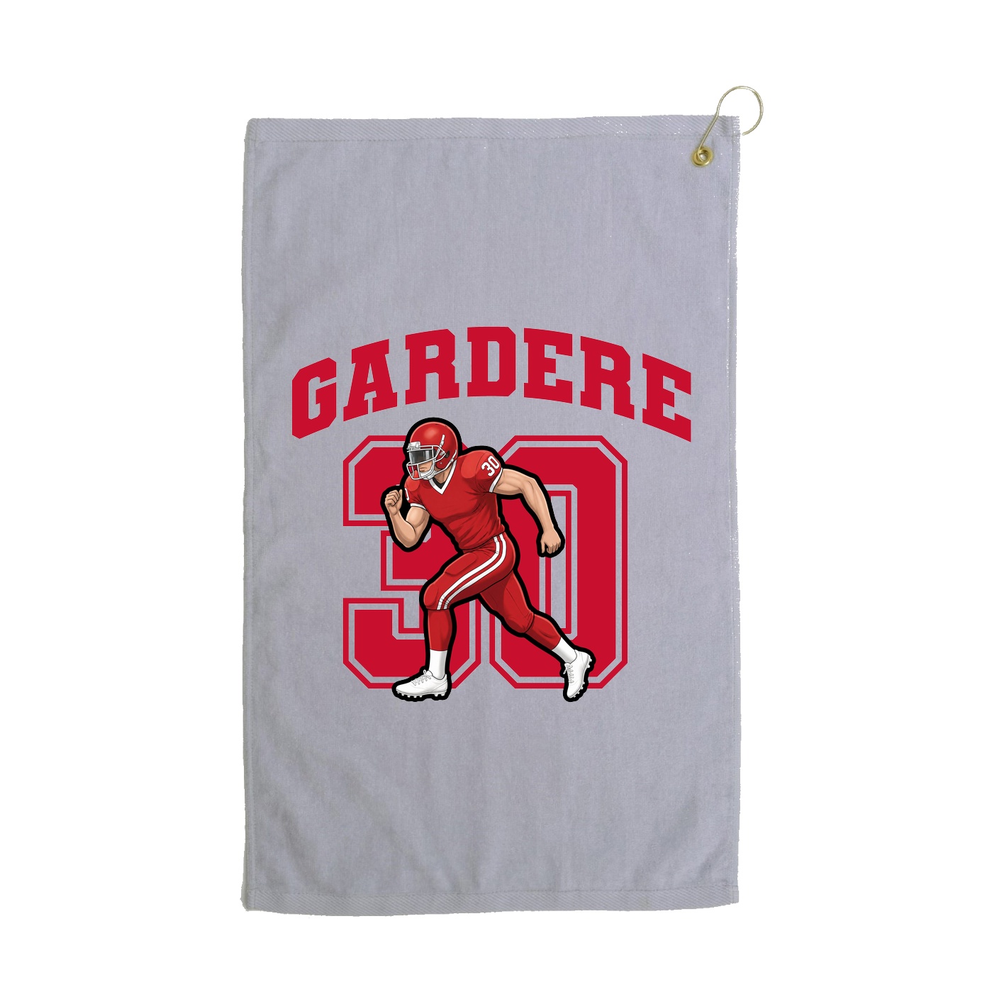 Golf Towel — Number in Grey
