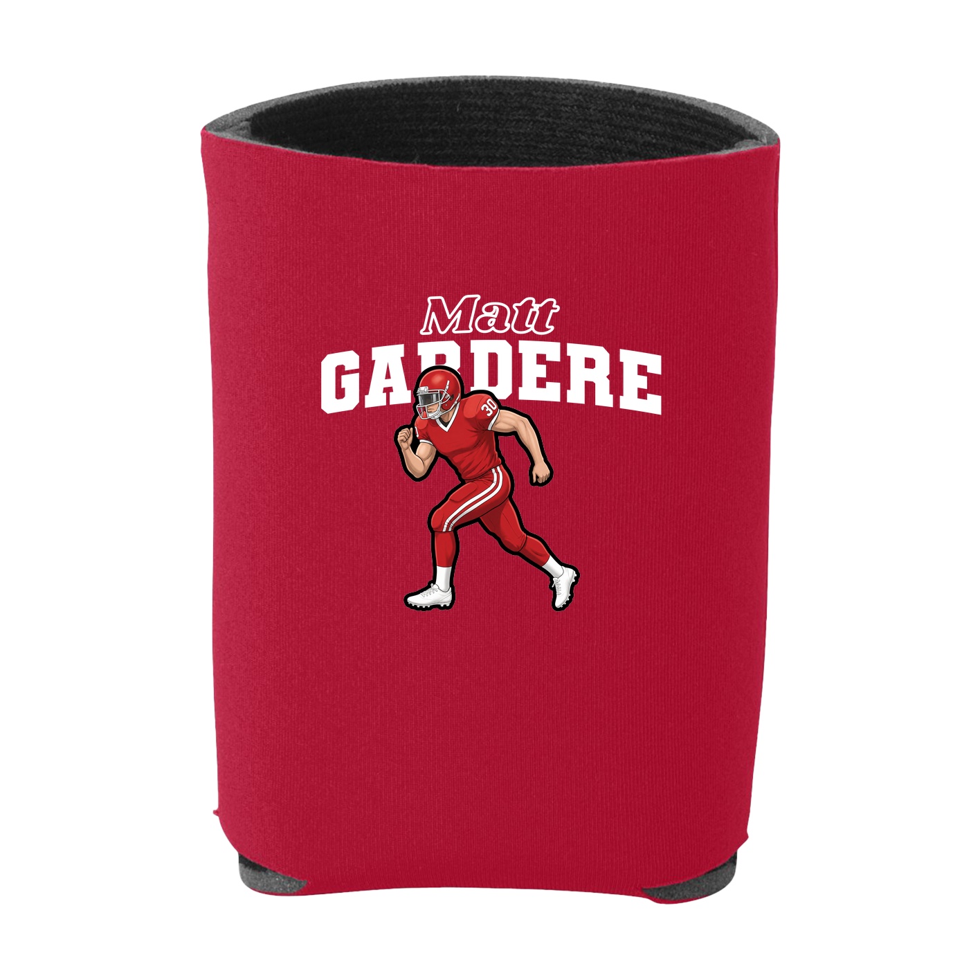 Can Holder — Name Arch in Red